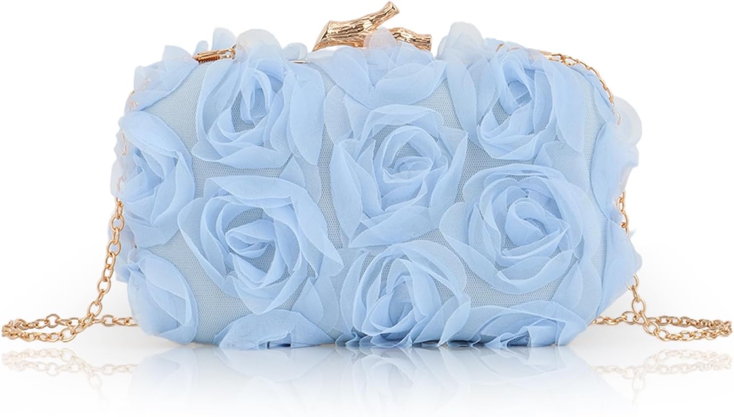 Lanpet Women Clutches Purse Lace Formal Flower Evening Handbag Chain Strap Shoulder Bag