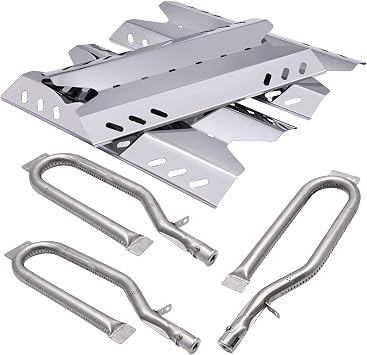 Replacement Parts for Members Mark BQ06042-1 BQ05046-6 BQ05046-6-A BQ05046-6A, Sams Club, Outdoor Gourmet Gas Grill Models, Burner Tube, Steel Heat Plate Burner Cover