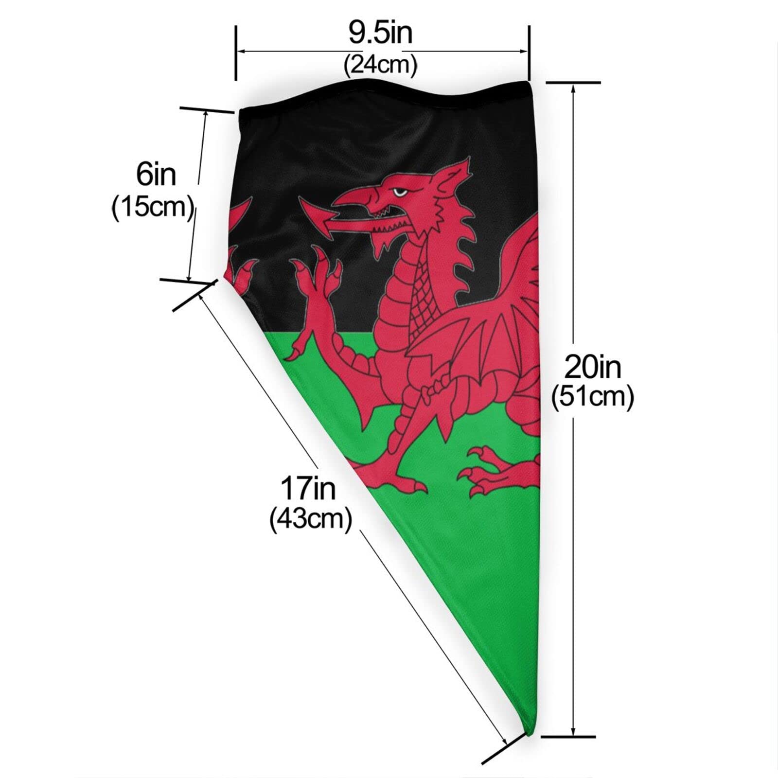 Welsh Flag Windproof Sports Face Mask Suitable for Motorcycle Mask Balaclava Outdoor Riding Scarf