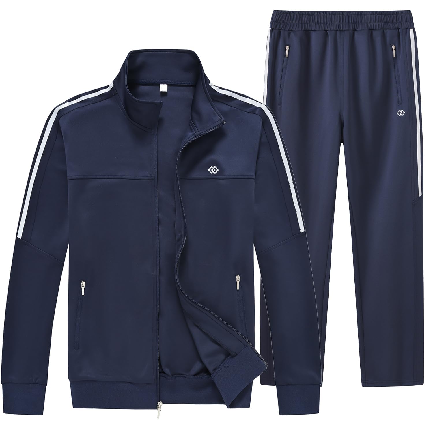 MoFiz Chándal para Hombre Cálido Traje Deportivo de Cuello Alto con Cremallera para Actividades al Aire Libre