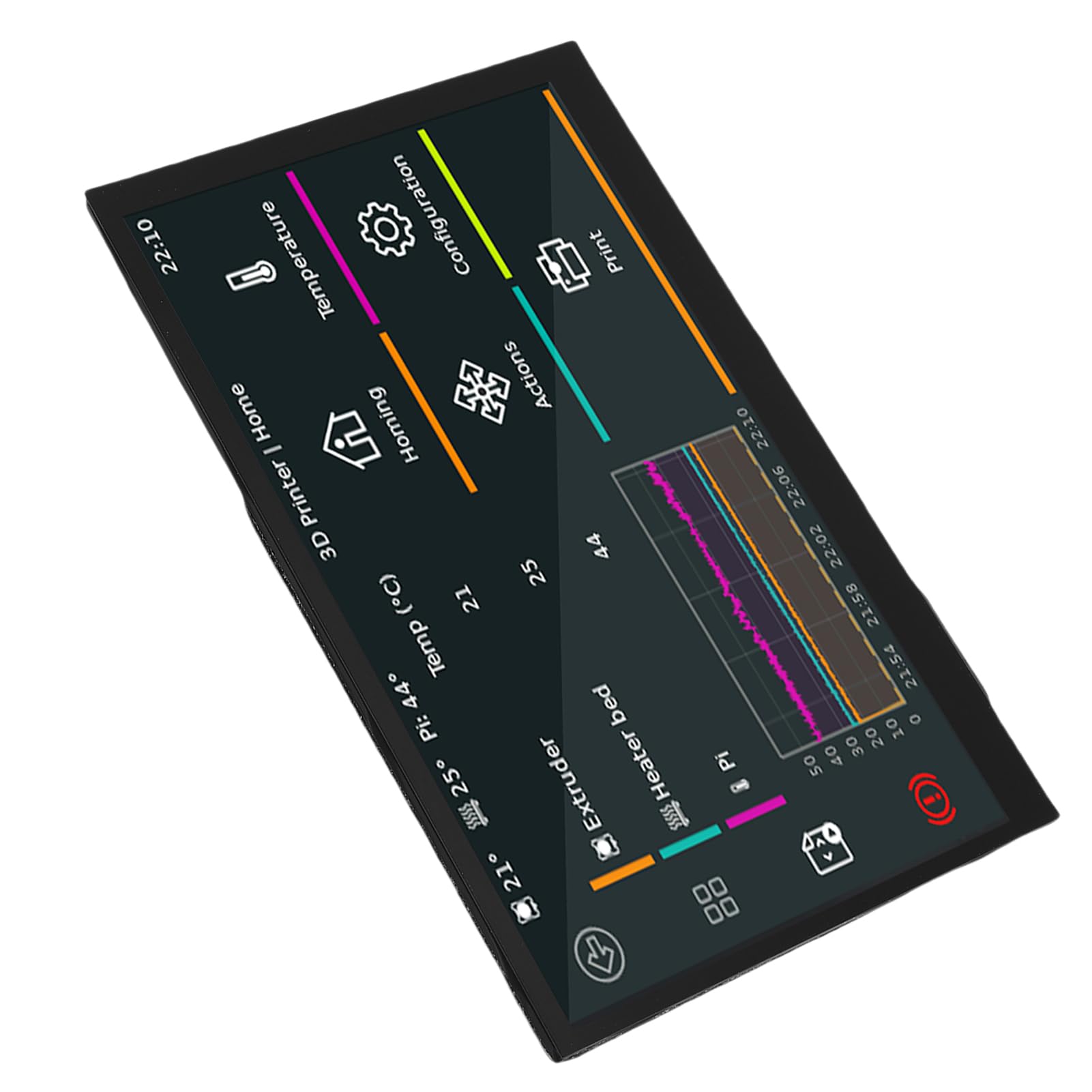 3D-Drucker-Display-Ersatz, 5-Zoll-Touchscreen für 3D-Drucker mit Klarer Visualisierung mit Einer Auflösung von 800 X 480