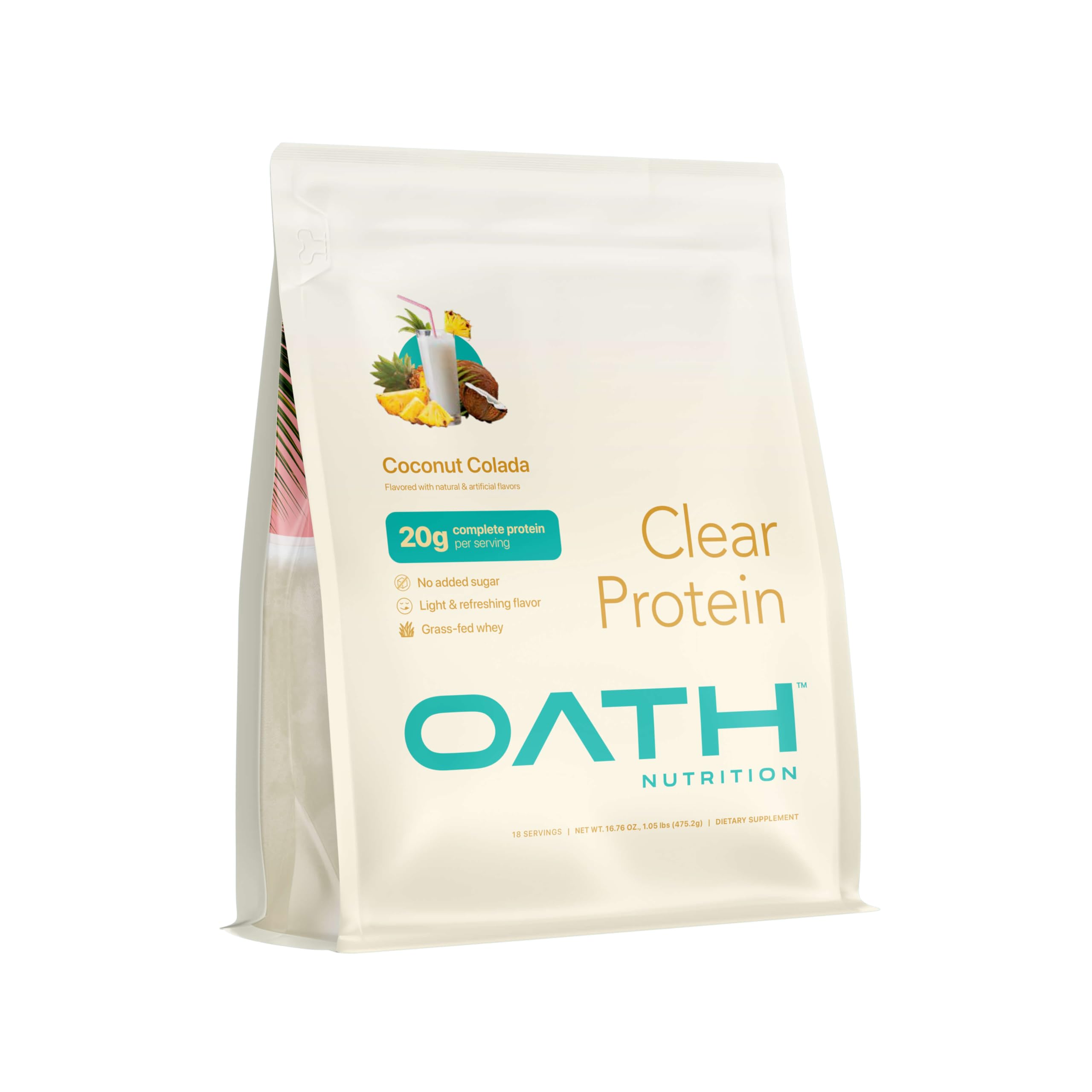 Oath Nutrition Clear Whey Isolate Protein Powder, ICY Blue Razz, 20g Complete Protein per Serving, No Added Sugar, Grass-Fed, 21 Servings — Amazon image 11