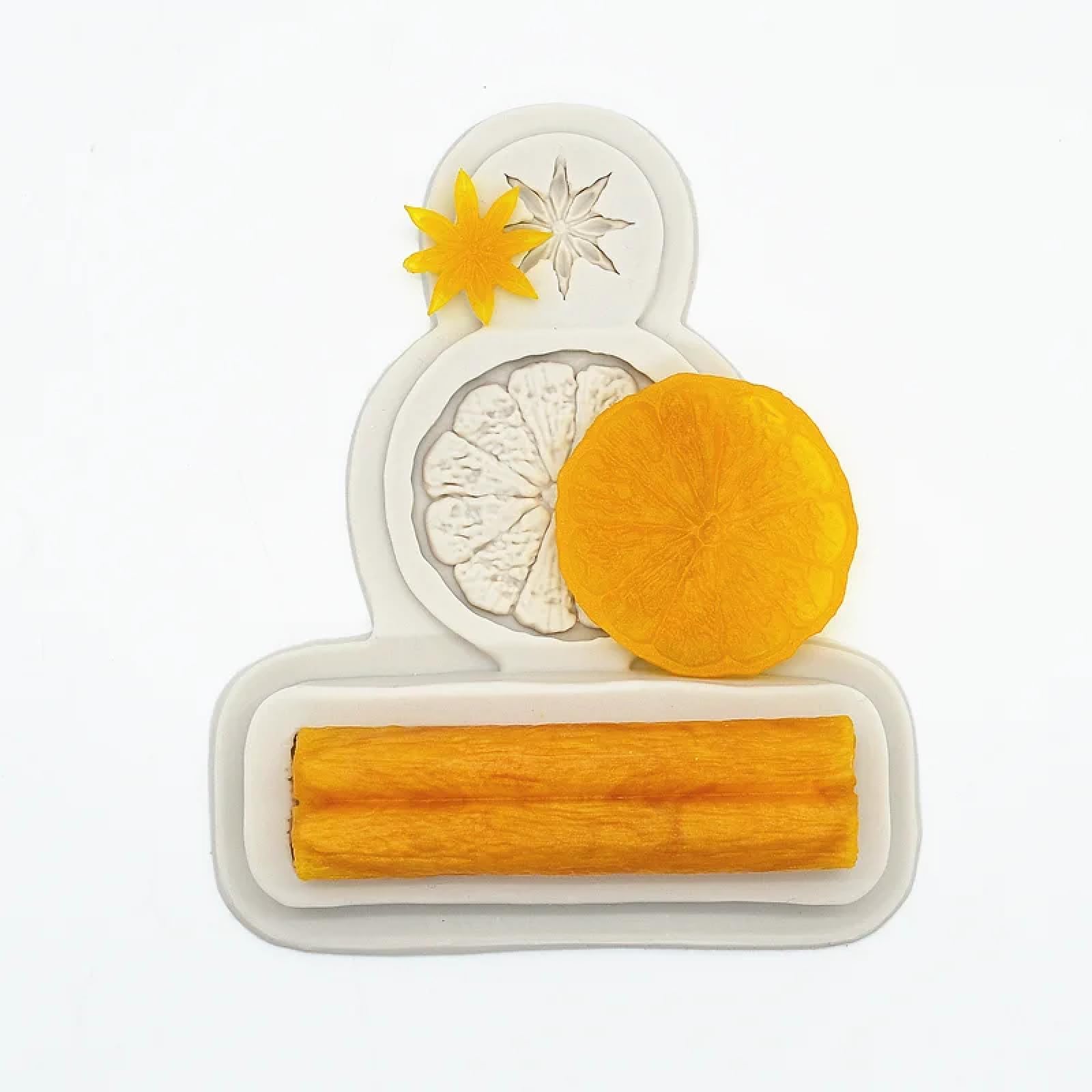 Epoxy Resin Molds,12x10x1.4cm Cinnamon Star Anise Resin Mold Silicone Kitchen Baking Tools Cake Chocolate Fondant Moulds Dessert Lace Decoration