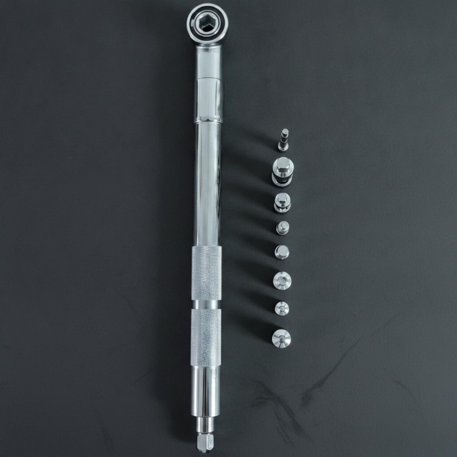 F Fityle Llave de Trinquete Manual de Extensión Herramienta de Alto Par con Encastre 1/2 Pulgadas Cuerpo Cilíndrico Alargado Incluye Adaptador de Conducción