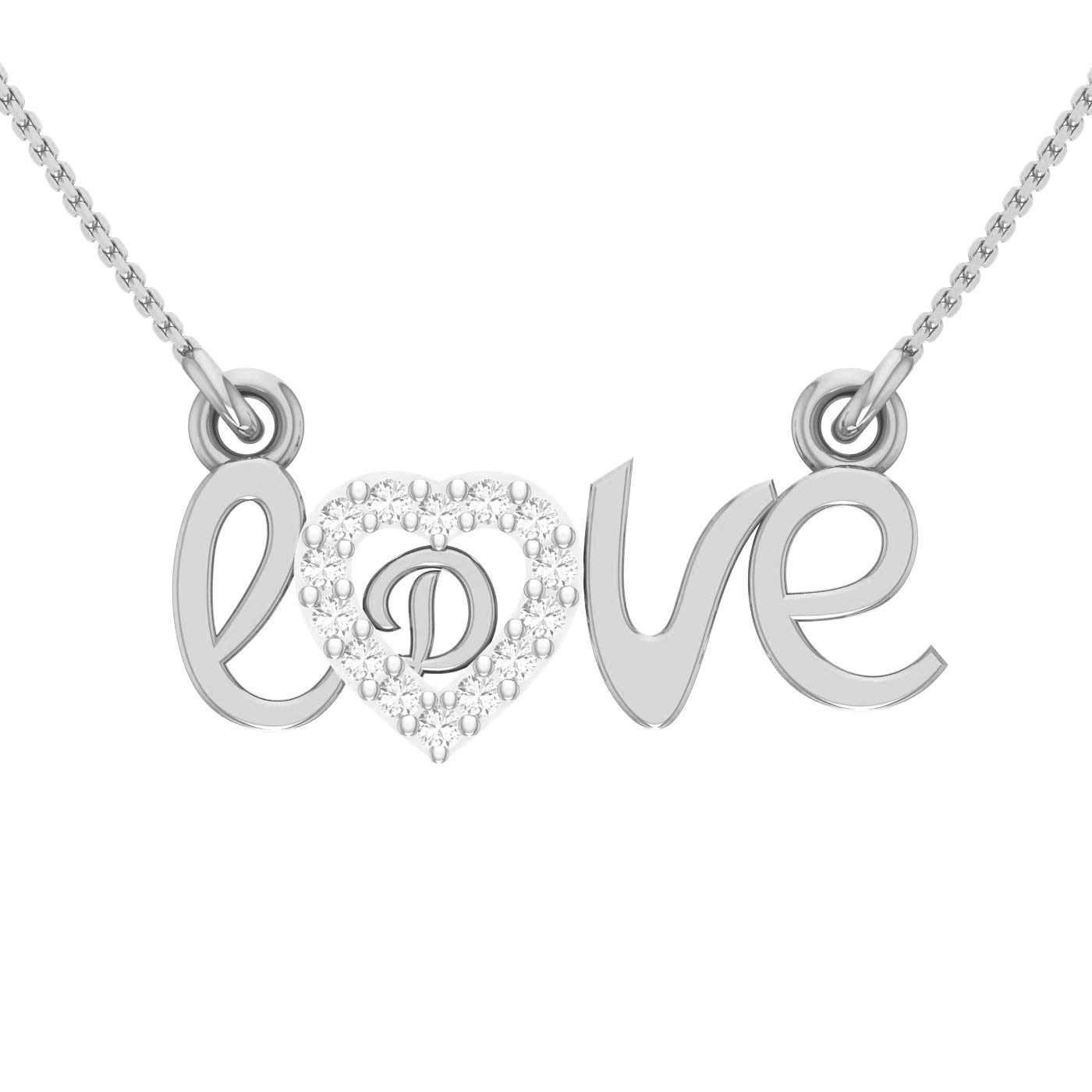 Love Letter D Gold Valentine Latest American Diamond for Women Girls Girlfriend Men Boys Couples Lovers Design alphabet Cubic Zirconia Brass Chain Pendant Gold-plated Brass Pendant-image-42