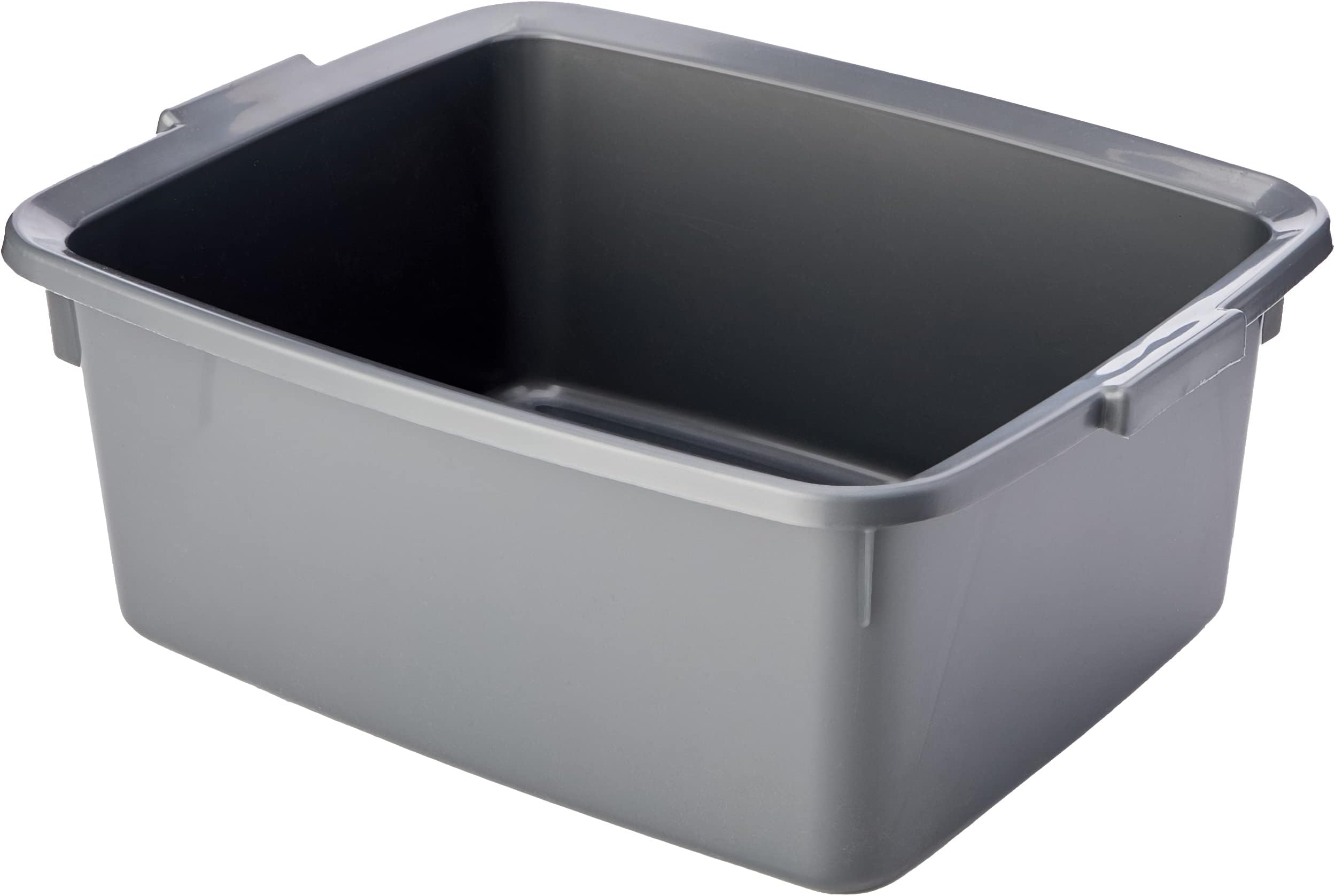 Addis 502813 Plastic Butler Large Rectangular Bowl, Metallic Silver, 12.5 Litre