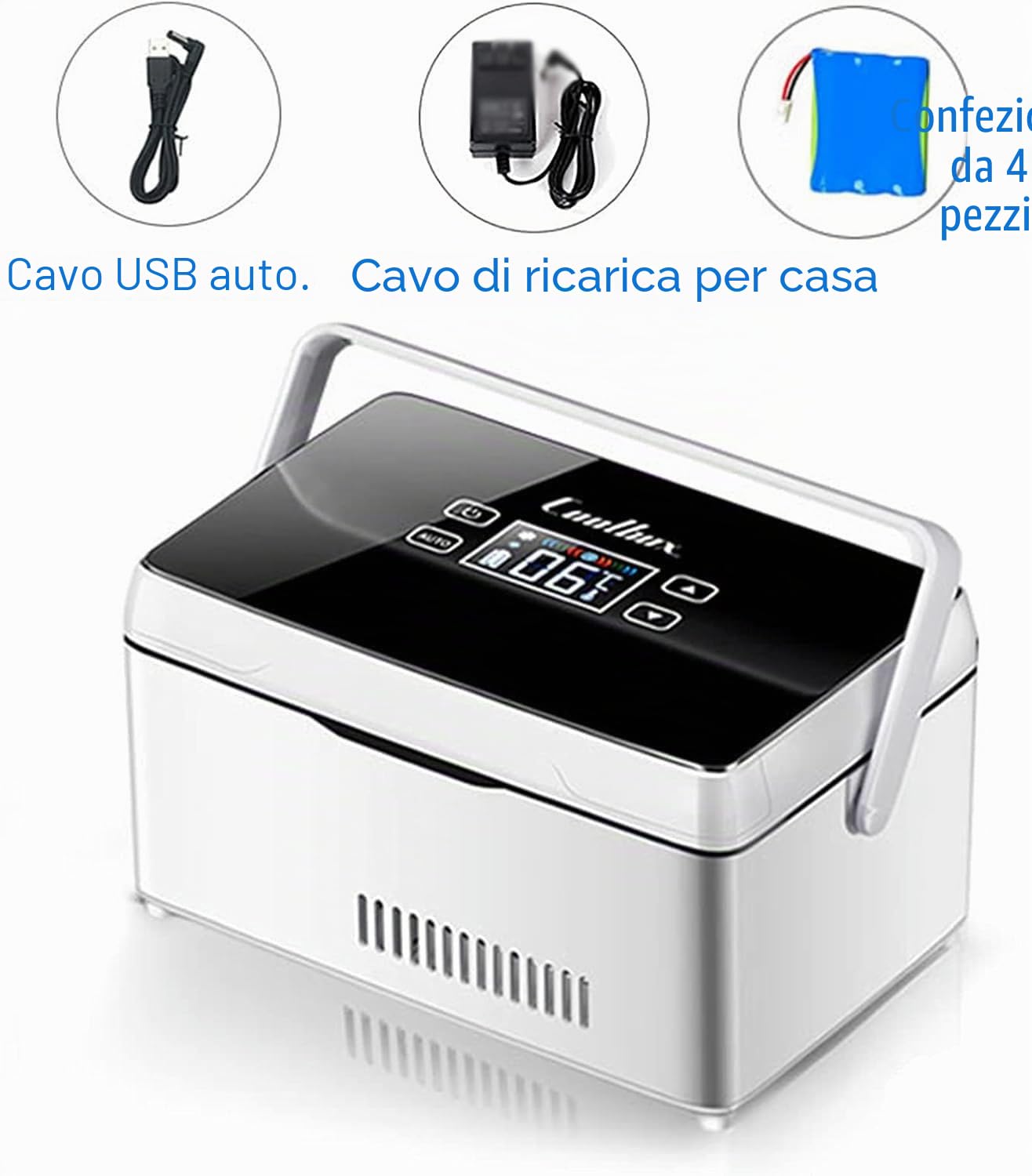 Generico Mini Frigorifero Portatile per Insulina – Frigo Medico a Temperatura Costante, Raffreddamento Rapido 2-8℃, Display LED, Silenzioso & Portatile per Viaggio, Casa & Auto