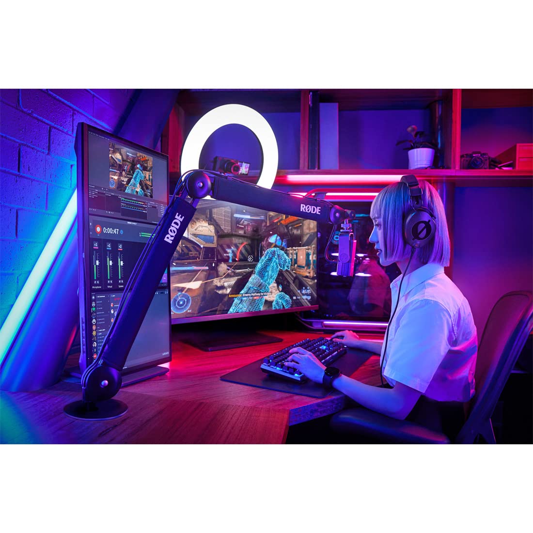 Rode NTH-100 - Auriculares de diadema para estudio (incluye extensión Keepdrum, 3 m)