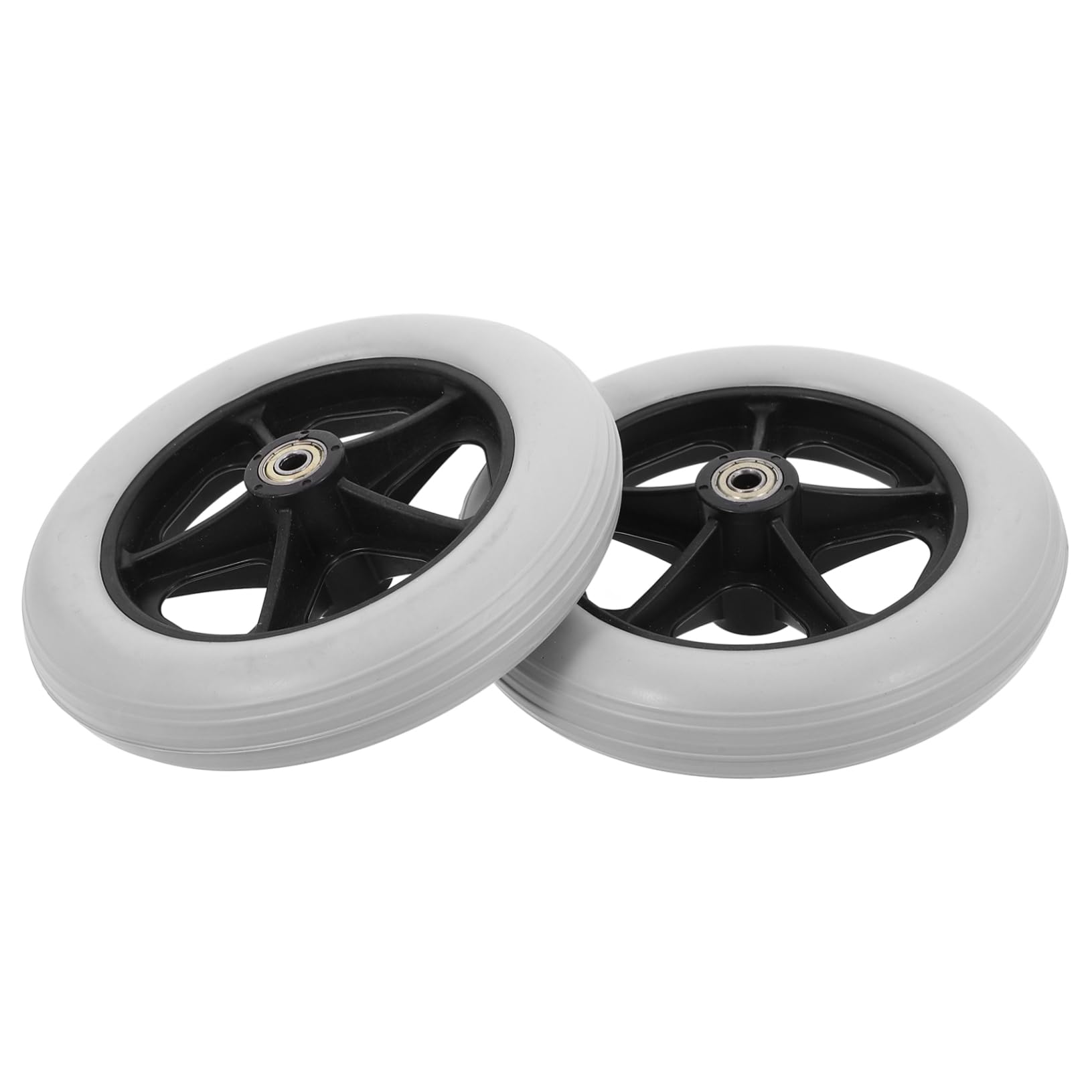 VILLCASE 2pcs Replacement Wheels for Transport Wheelchair Front Wheel Walker Wheels Wheelchair Front Castor Wheels Wheelchair Accessories and Parts Grey