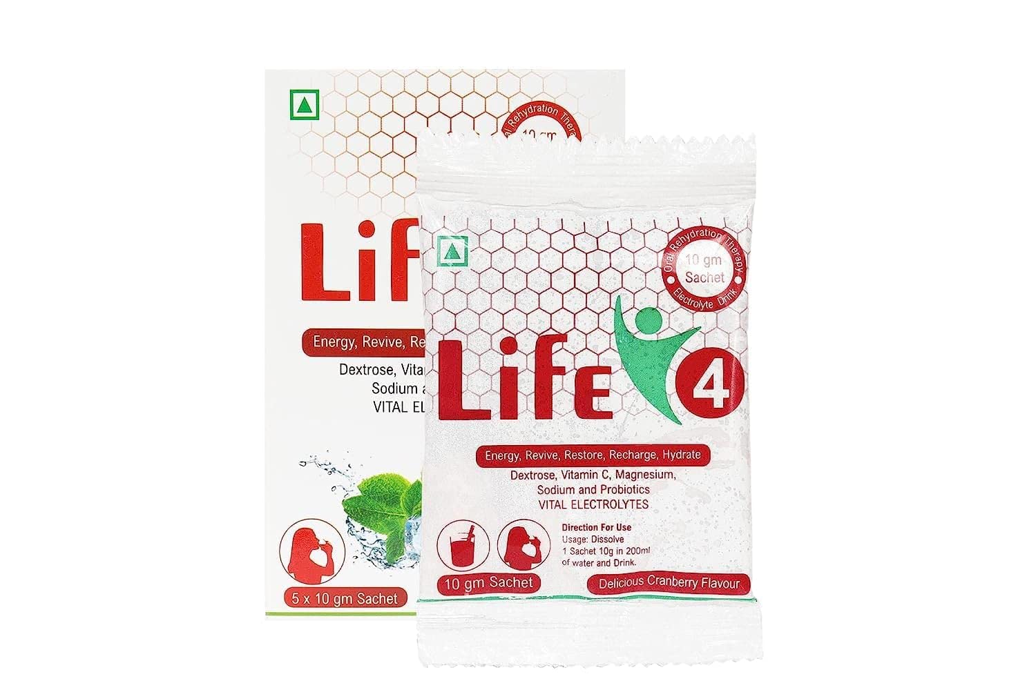 Life 4 Blue Sachet Dexteode | Vitamin C | Magnesium | Sodium and Probiotics Vital Electrolytes Sachets (10 Gram Each Sachet) (10 Sachet)-image-49