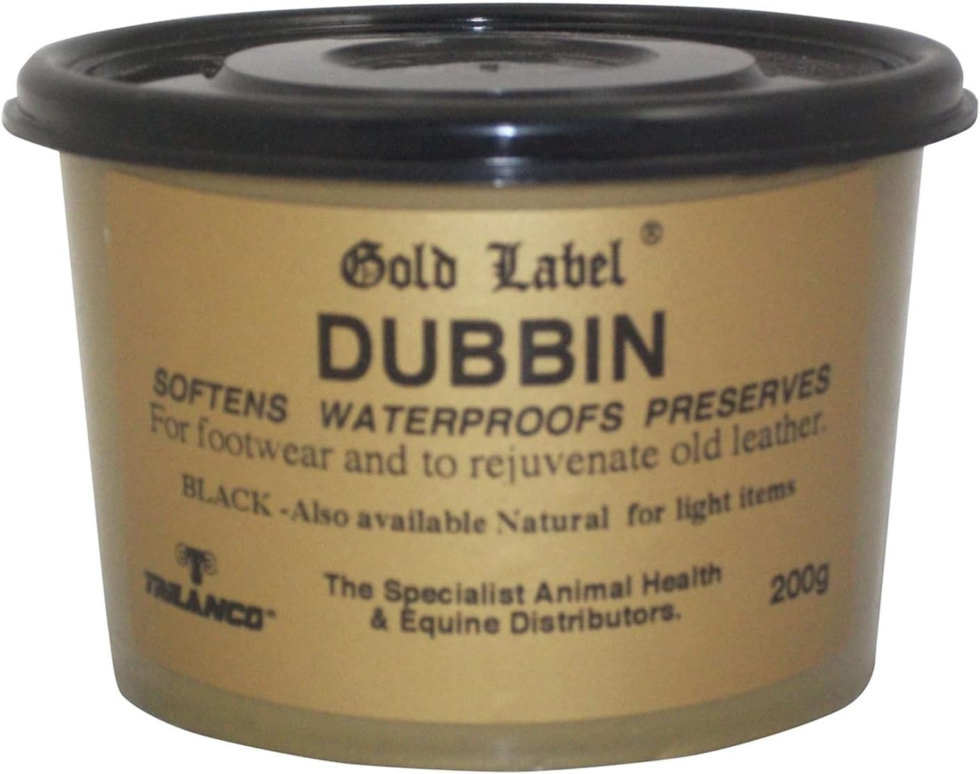 Gold Label Dubbin 200g Black - Black, 200g