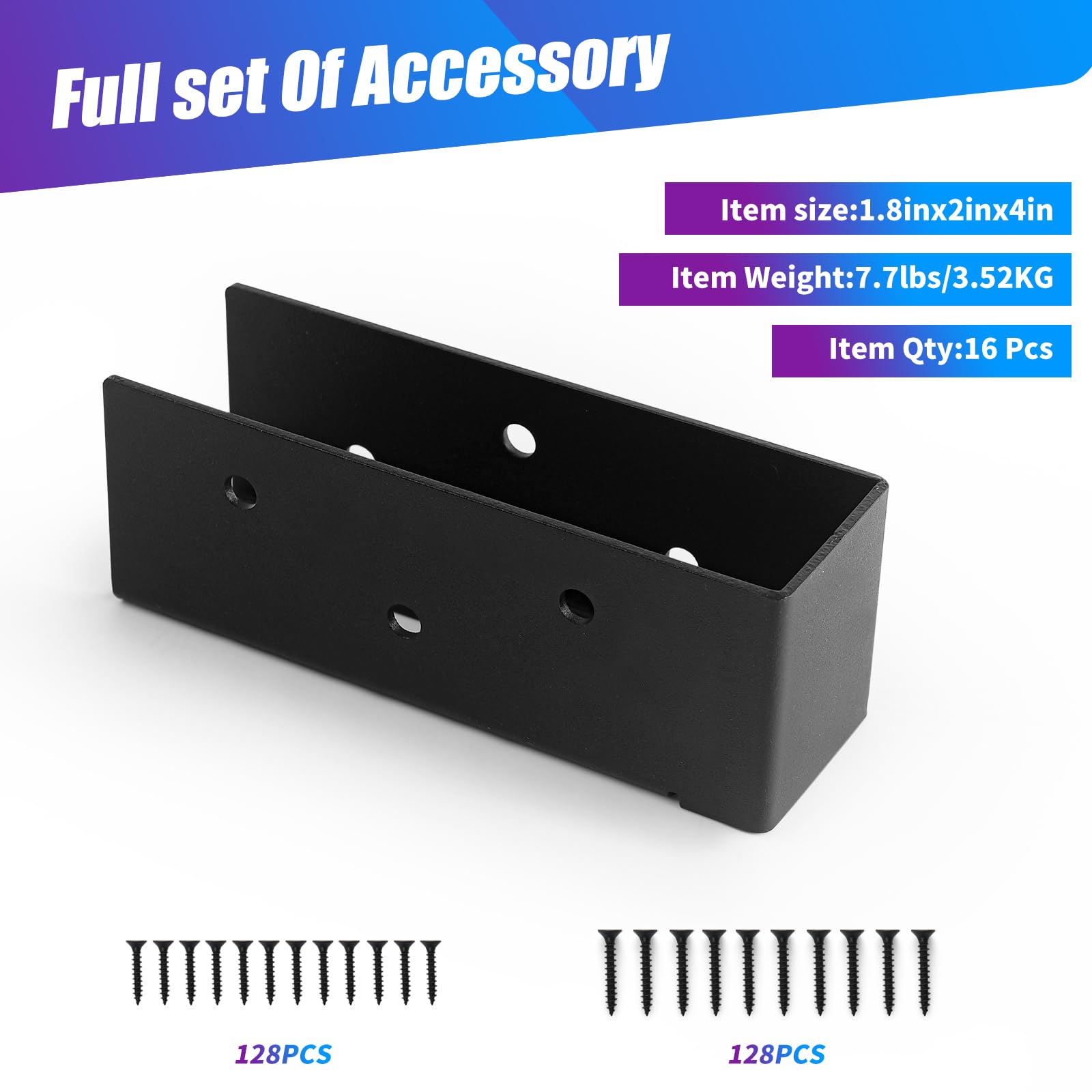 Snapklik.com : 16 Pcs Concealed Joist Hangers,2x6 Outdoor Trim ...