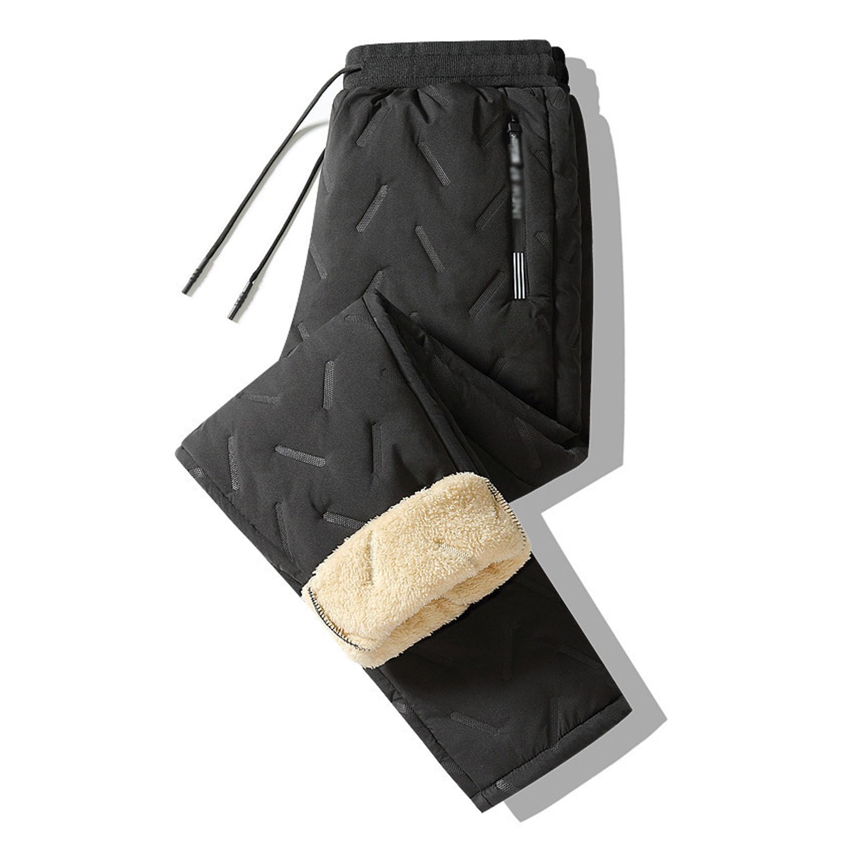 Fleece Thermal-Pants Unisex, Warm Outdoor Casual Pants, with Zipper Pockets, Lightweight Water Repellent — view 6