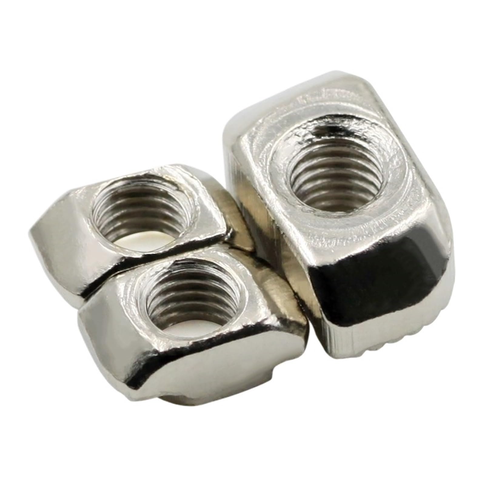 Śruby z nakrętkami T, Nakrętka młoteczkowa M3-M8 niklowana do profili aluminiowych 20 30 40 45 10/20/50/100 szt.(100 PCS,4545 T-nut M6)
