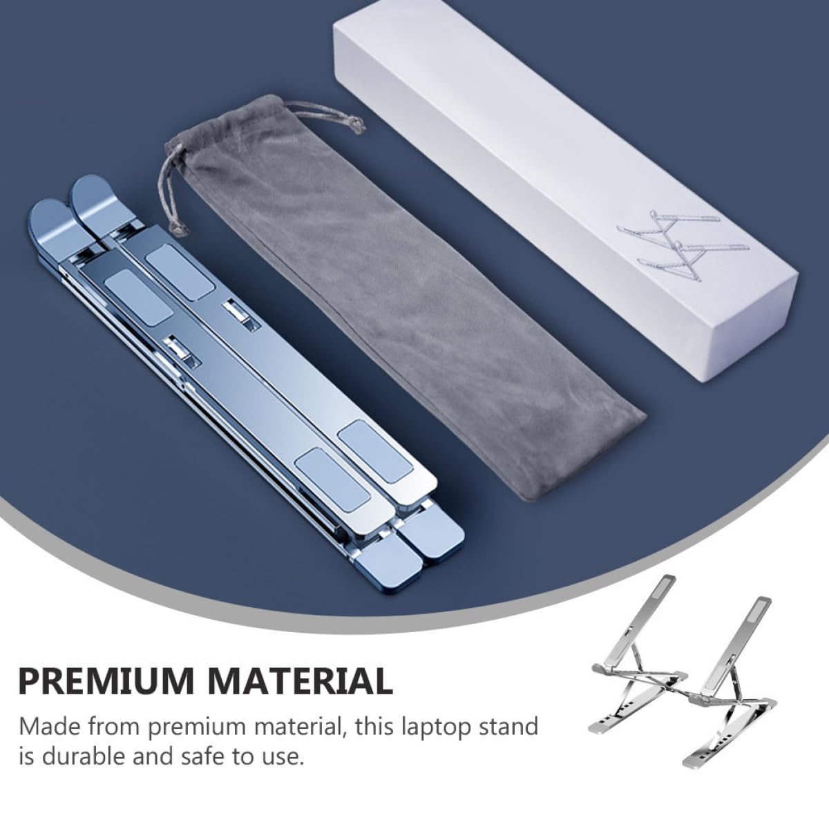 DOITOOL Soporte para Computadora Portátil Ajustable de Aleación de Aluminio Diseño de Doble Capa y Refrigeración para Escritorio Portátil