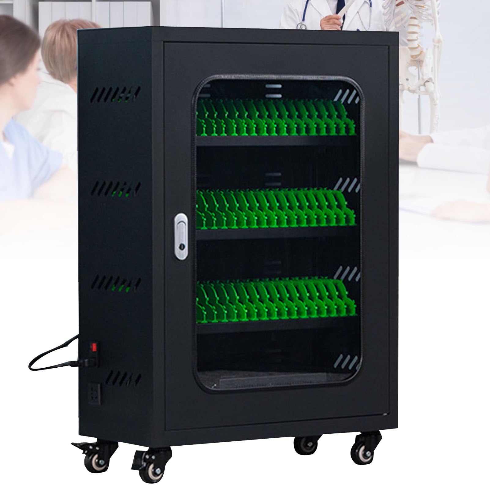 Armadio di ricarica e archiviazione per dispositivi mobili multi-porta con ricarica USB centralizzata per scuole e aziende