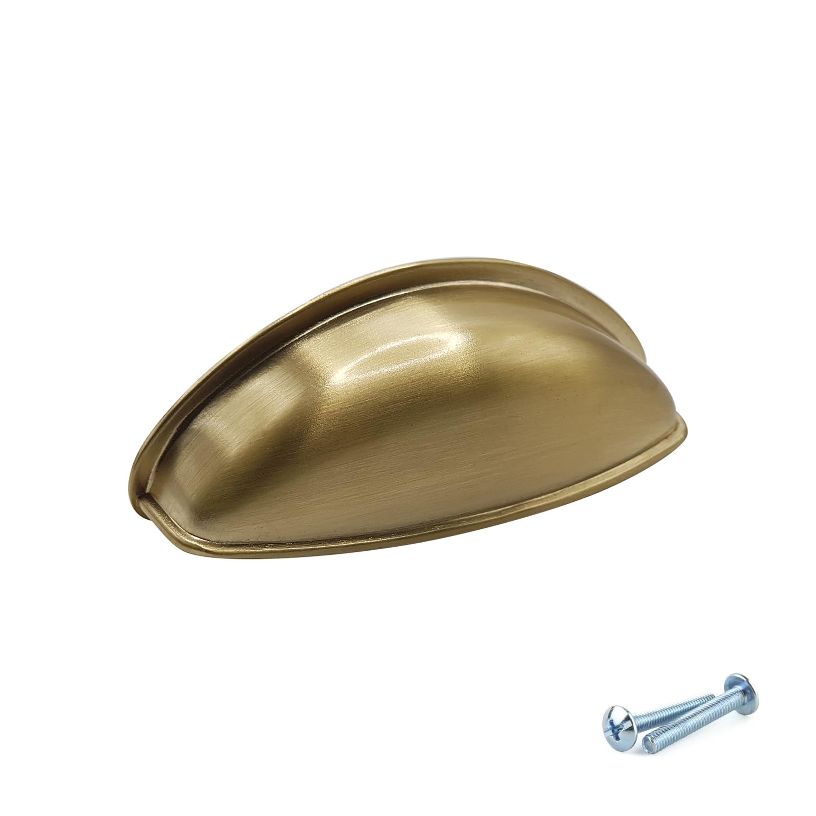 Brushed Brass Kitchen Cabinet Door Cups Handles Cupboard Drawer Furniture Pull
