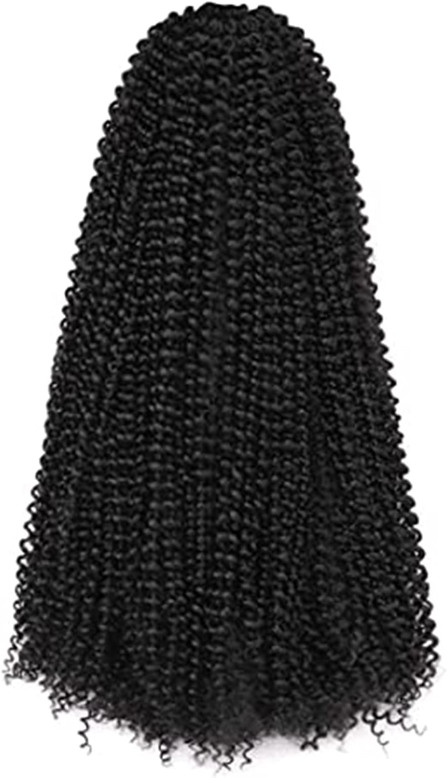 Passion Twist Hair 18 Inch 7 Packs Passion Twist Crochet Hair Water Wave Crochet Hair Braiding Hair For Faux Locs, Butterfly Locs Bohemian Curly Synthenic Braiding Hair Extension (18inch,1B-7P)