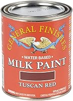Vista 19 de General Finishes Pintura de leche a base de agua, 1 cuarto de galón, color blanco antiguo