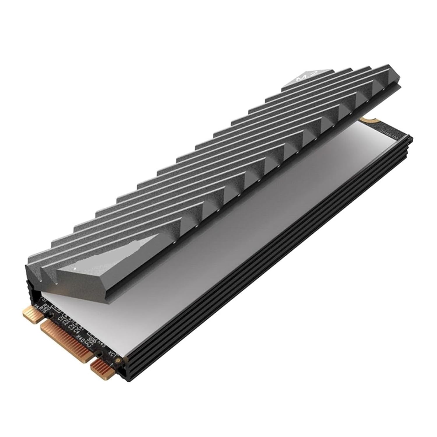 M.2-3 Radiator Vest Cooling Pad for .2 2280 Heat Sink Aluminum Thermal | Black Heat sink
