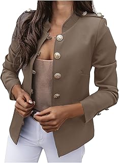 Americanas Mujer Primavera, Chaqueta Punto Mujer Primavera con Abertura En La Parte Delantera Cuello De Solapa Chaqueta De Manga Larga De Oficina De Gran Tamaño Comercial Clásico