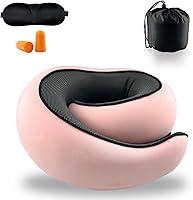 Vista 9 de Almohada de cuello avión, almohada de viaje, almohada de avión, almohada de viaje de espuma viscoelástica, almohada de cuello de viaje para aviones