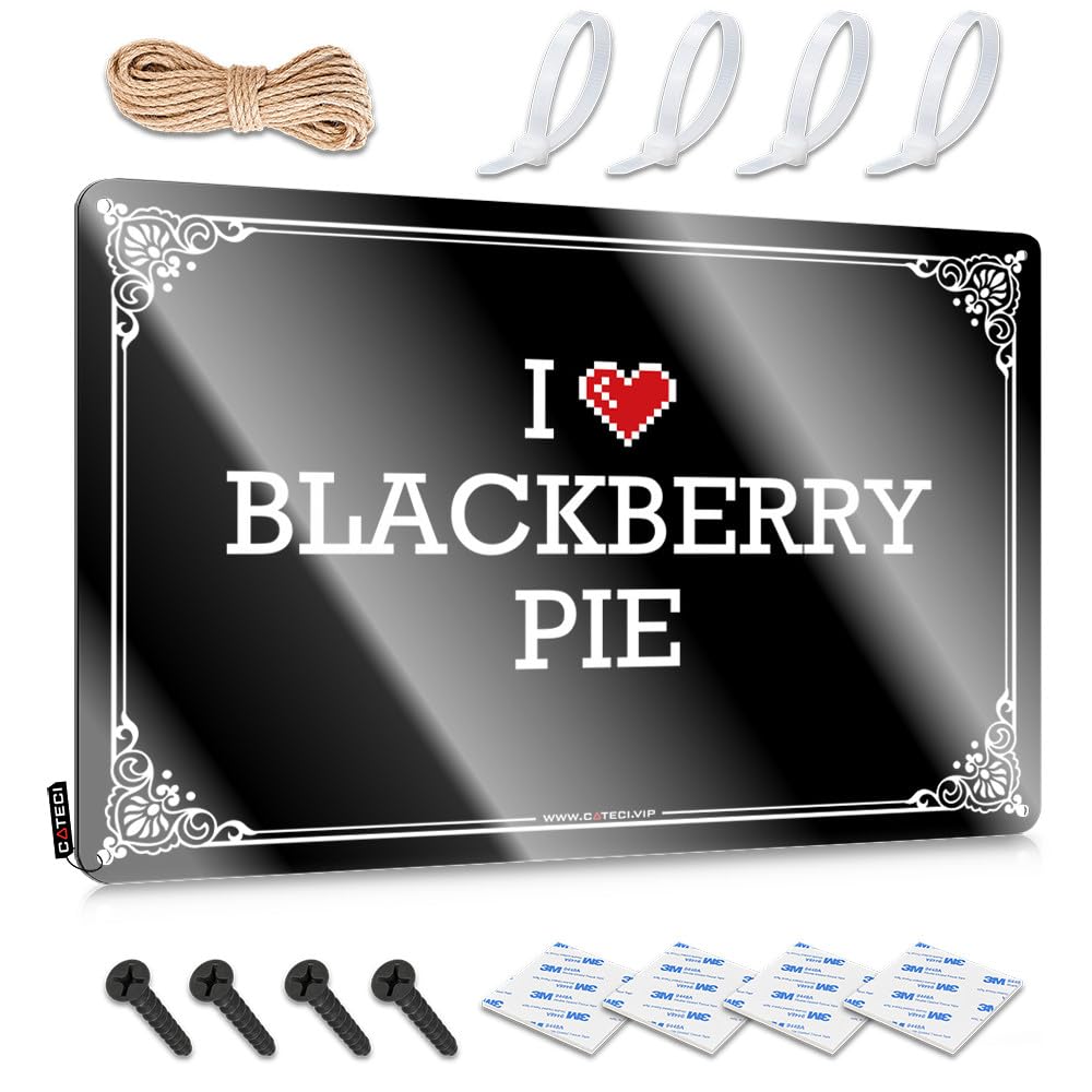 Fzfn Colour Scandinavian Farmhouse Signs, Fun Soft Bath I Love Blackberry Pie | Farmhouse Premises Decor(30X40cm)