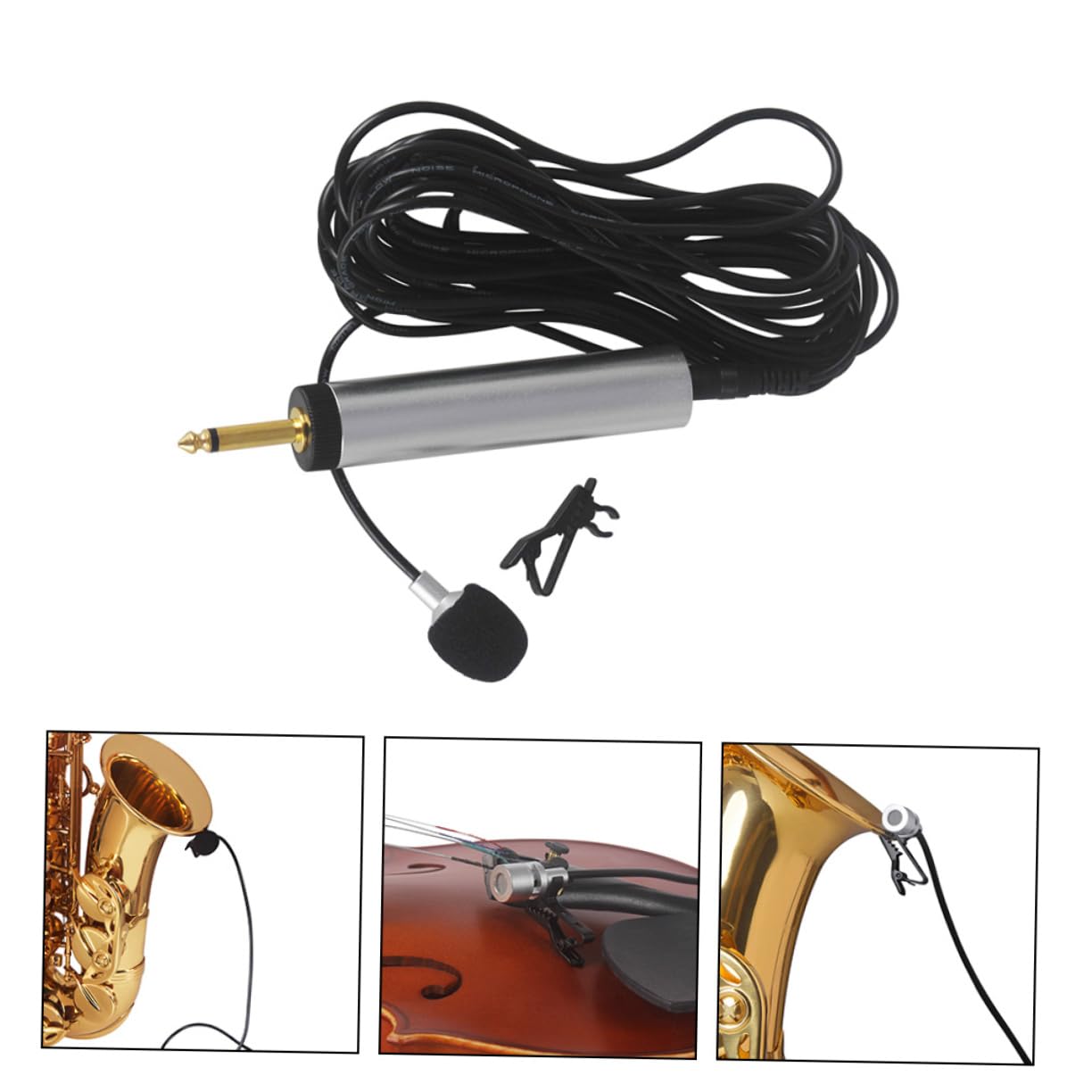 TOYANDONA Wired Lapel Microphone High Fidelity Musical Instrument Mic Practical Interview Mic