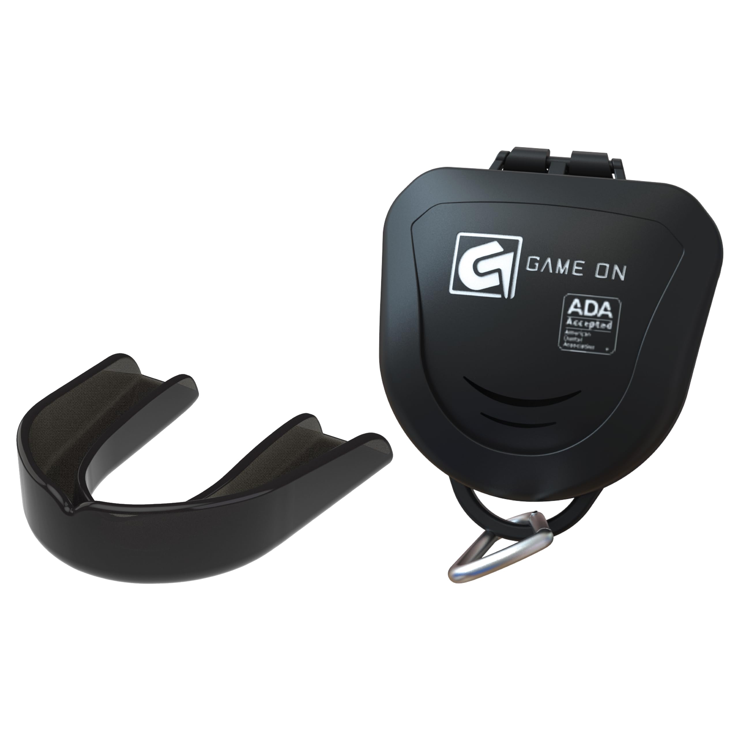 Game On Mouthguards - Only ADA Accepted Strapless Sports Mouth Guard for Football, Basketball, Lacrosse, Hockey - Superior Protection, Comfortable Fit