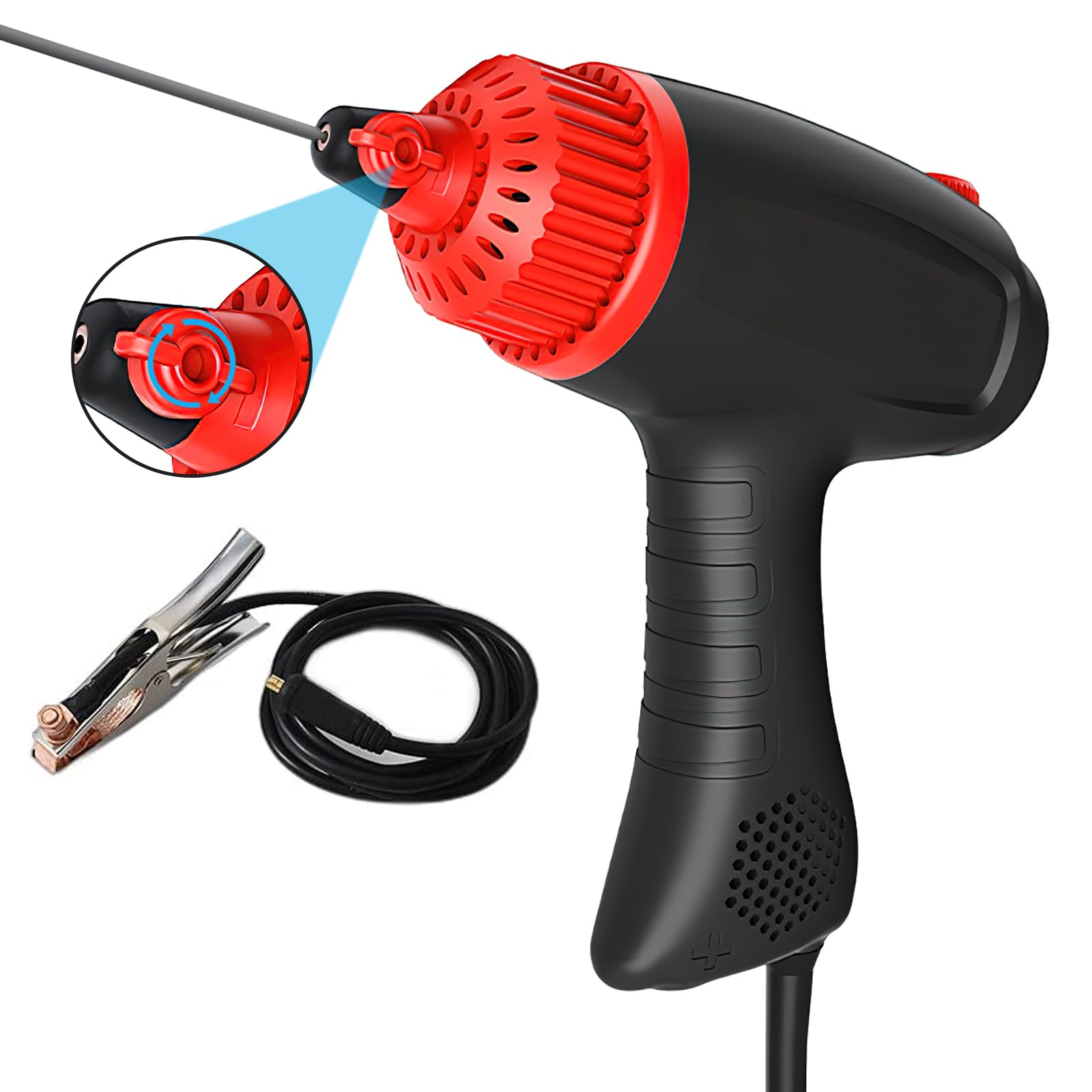 Handheld Welder, 220V 3000W Portable Electric mini Welding Machine, Automatic Intelligent Welding Machine, Current Thrust Adjustment Knob Suitable for 2.5/3.2mm Electrode 2~14mm Welding, with Bag