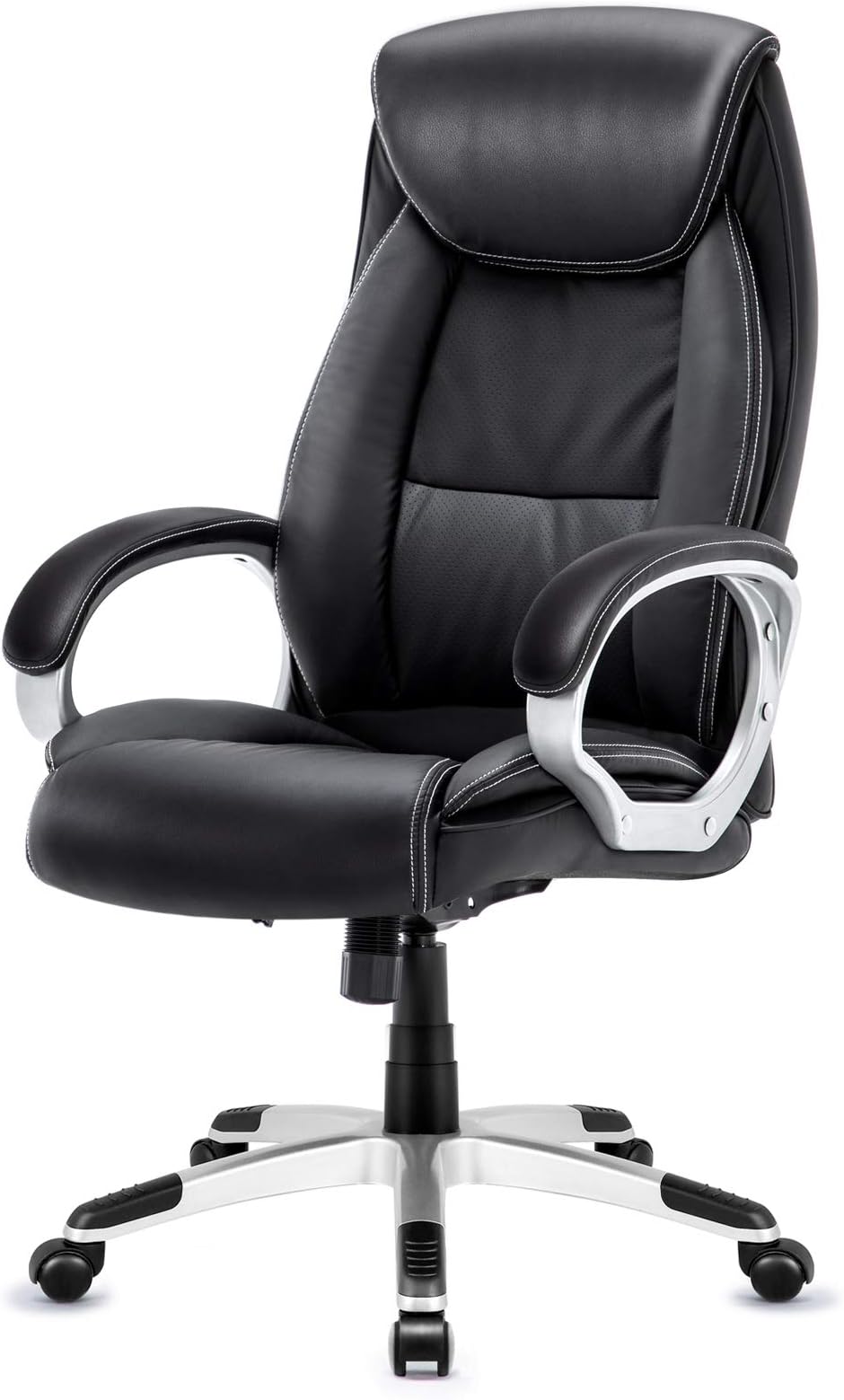 IntimaTe WM Heart High Back Executive Office Chair, Comfortable Ergonomic Computer Leather Chair with Head Support and Arms
