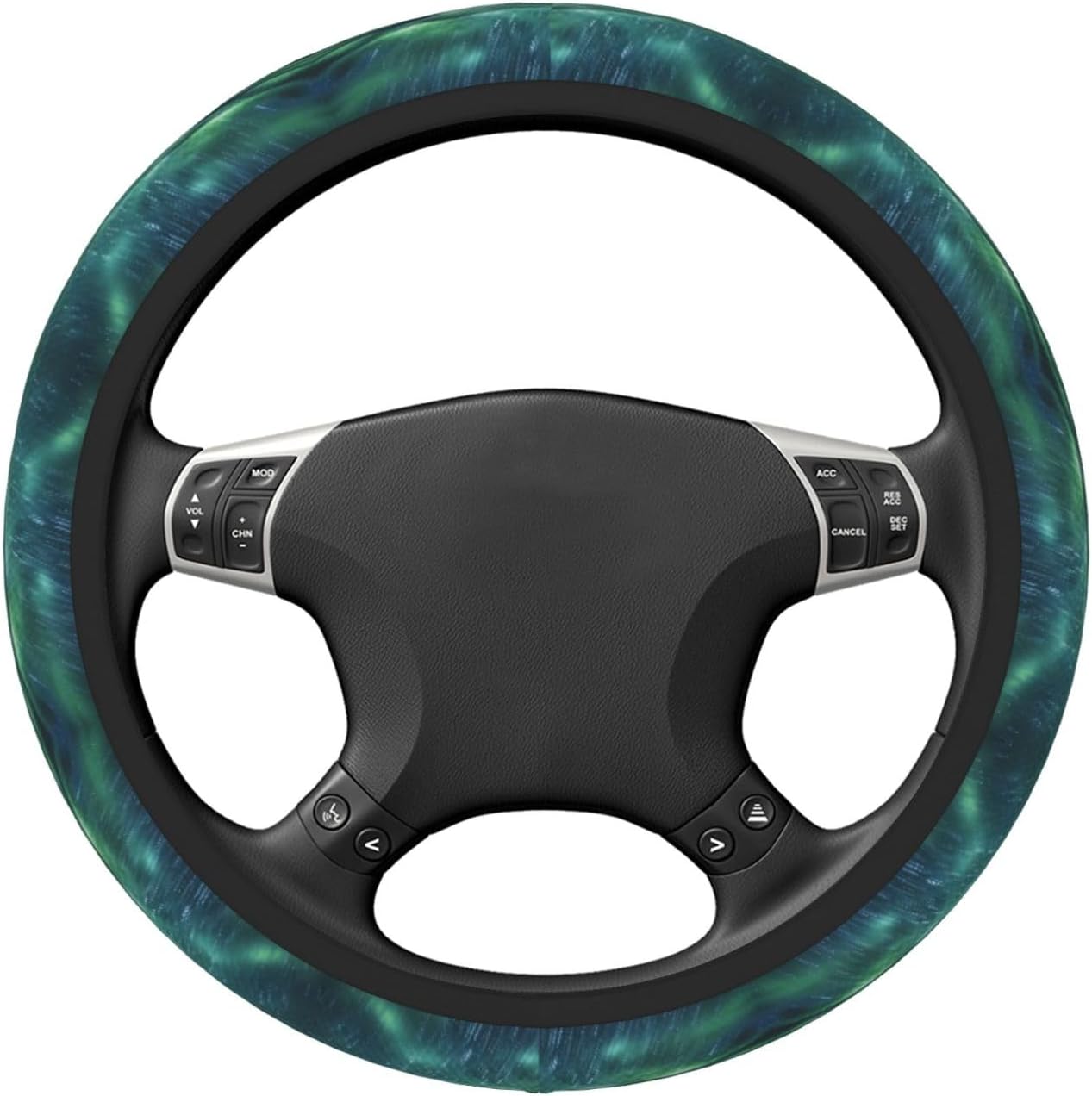 15 inch Universal car Steering Wheel Cover, Sea Under The Aurora Borealis Double Layer Thick Steering Wheel Cover, Steering Wheel Protective Cover