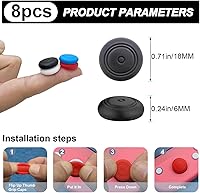 Vista 2 de 8 tapas de silicona suave para interruptor Joycon para pulgar, tapas de joystick compatibles con Nintendo SwitchOLEDSwitch Lite, tapas de botón