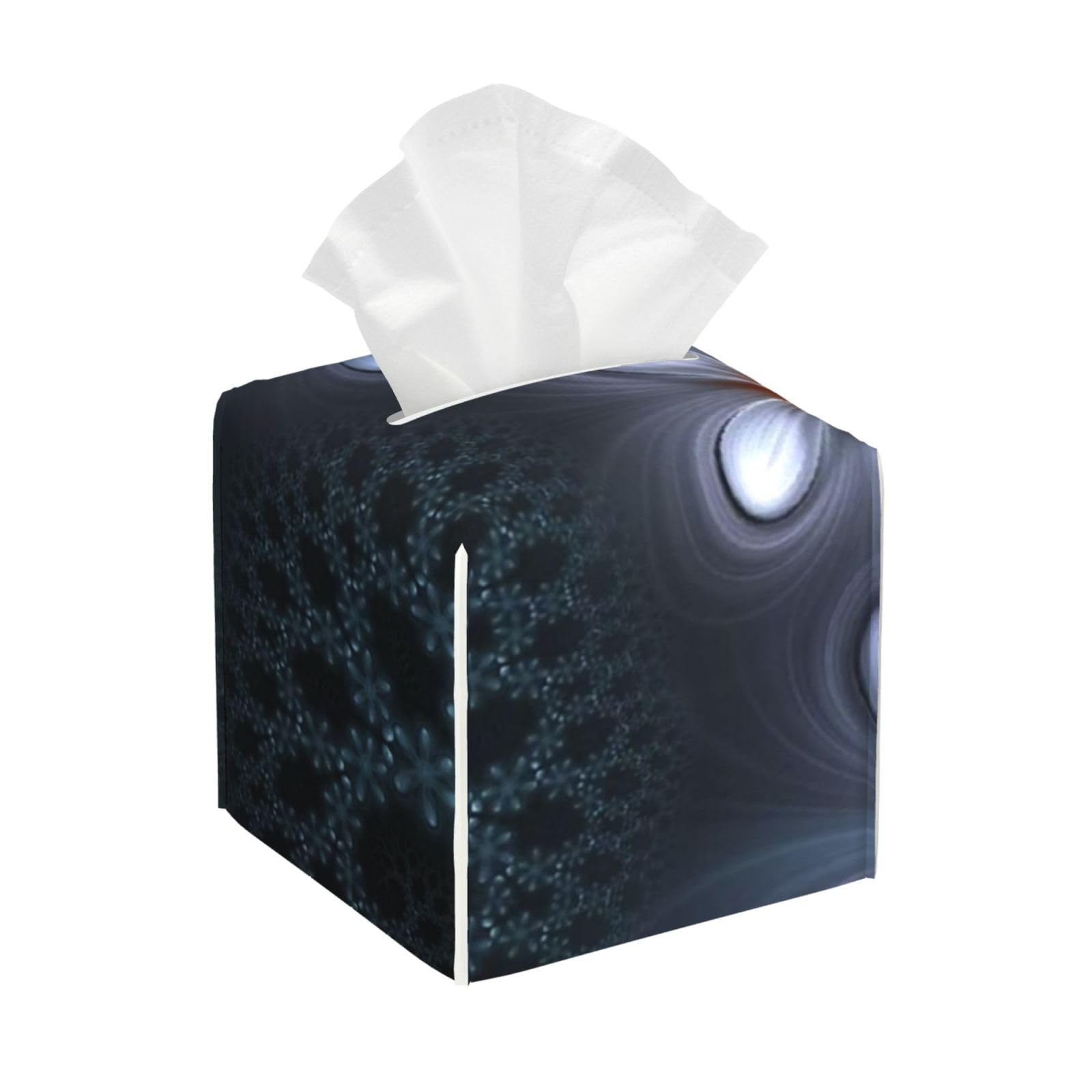 Flower Glow Purple PVC Cube Tissue Pack for Home Office Bathroom Use