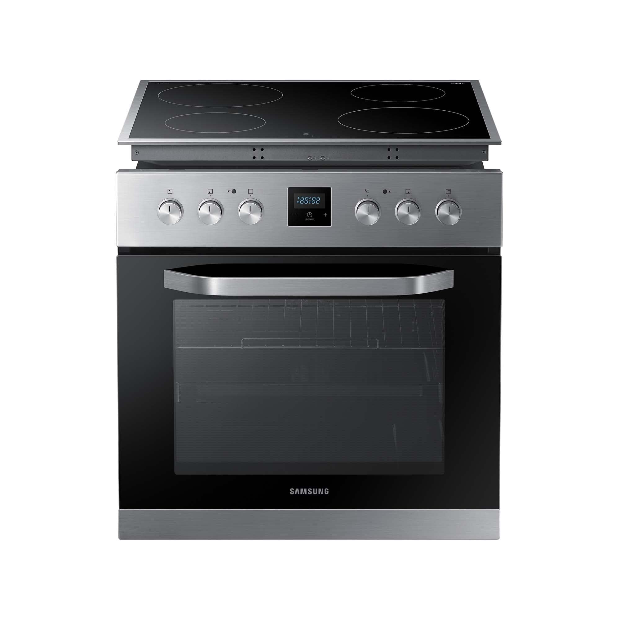 Samsung Herdset F-NB69R5701RS bestehend aus Ceranfeld und Einbaubackofen,69 ℓ, versenkbare Knebel, Glaskeramik Kochfläche