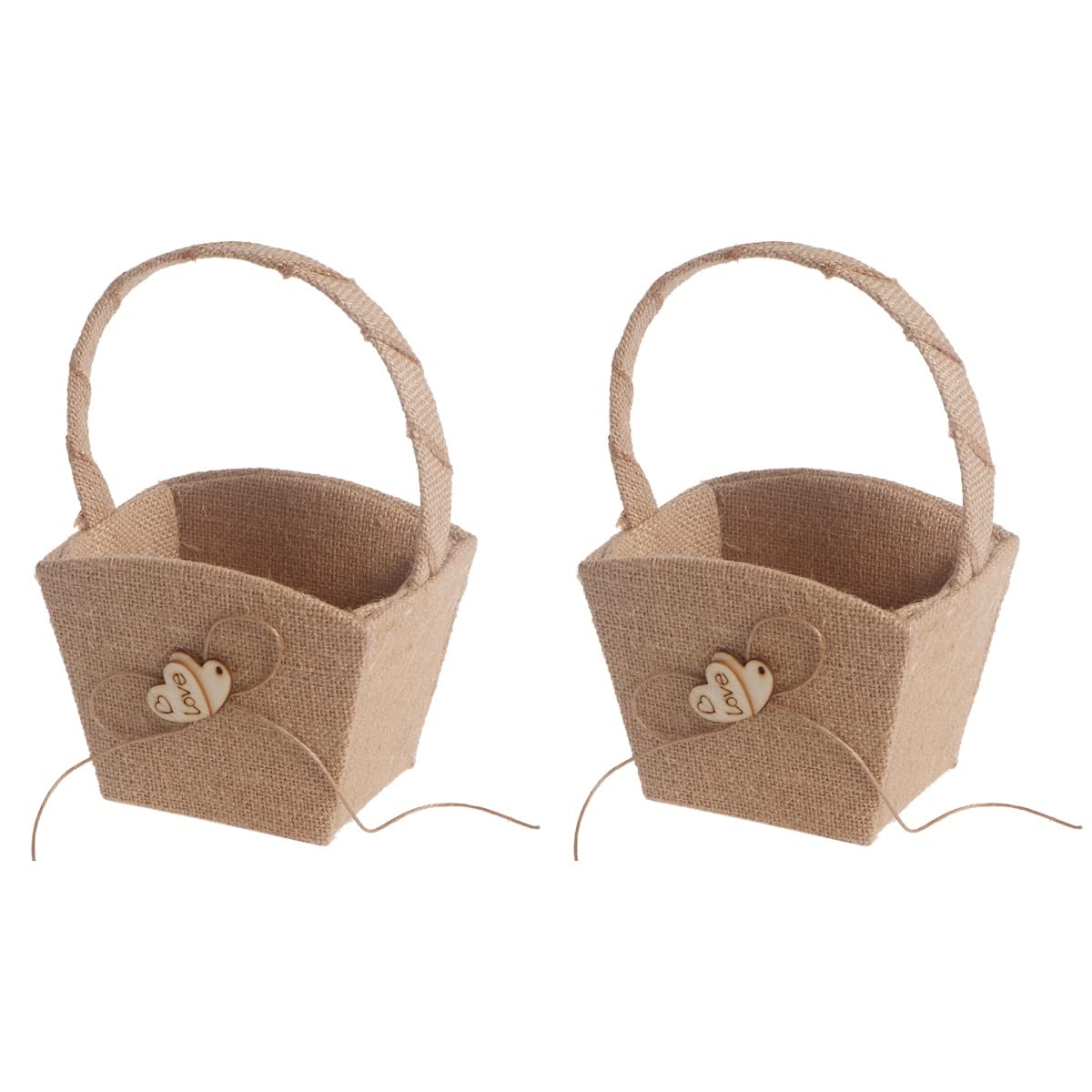 Ciieeo 2st Aufbewahrungskörbe Aus Weidengeflecht Mit Deckel Hessischer Blumenmädchenkorb Geschenkkorb Zur Hochzeit Blumenkorb Für Kleiner Korb Mit Henkel SEPE Braut Hölzern Rattan