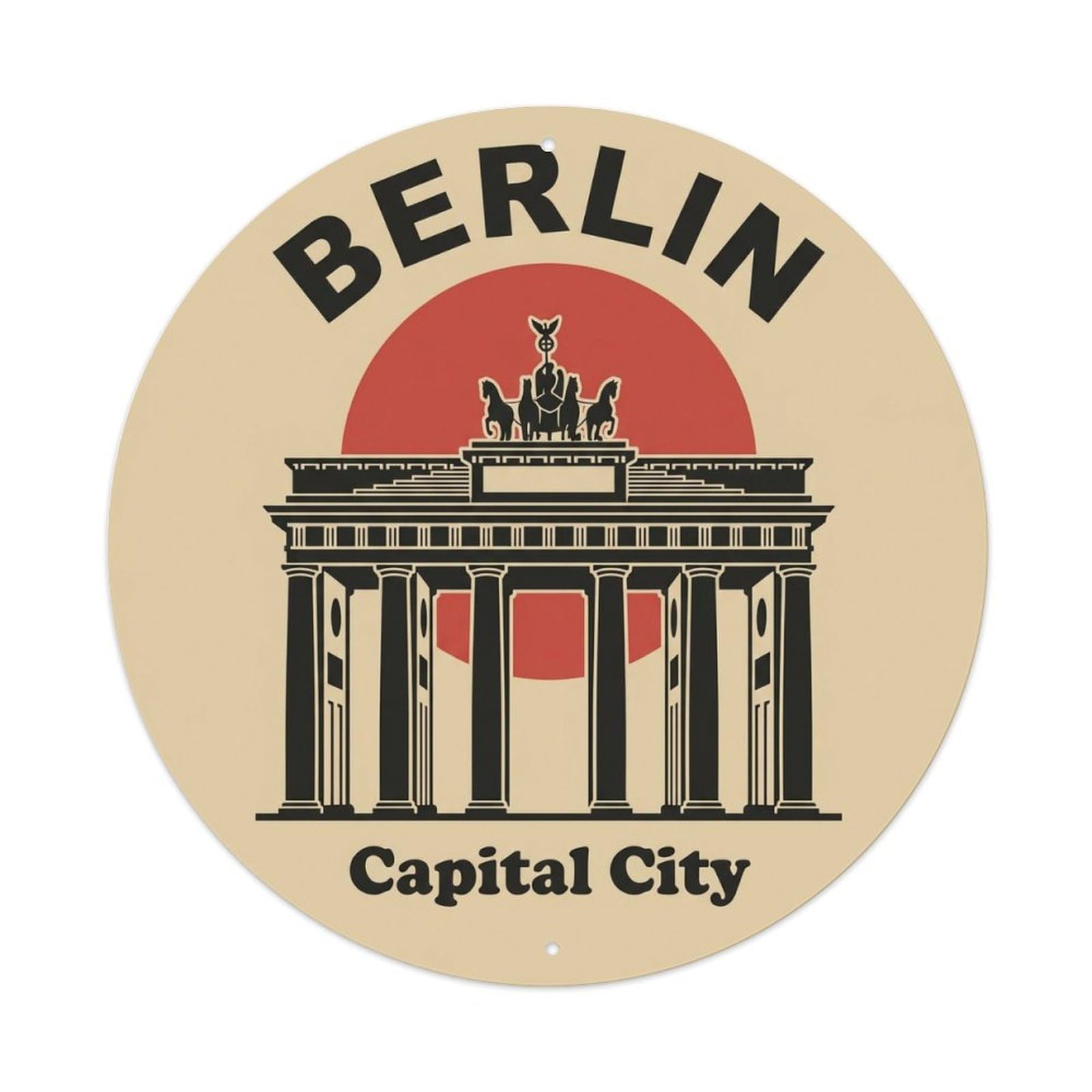Vintage Travel Berlin Germany Memento 1 Metal Tin Sign
