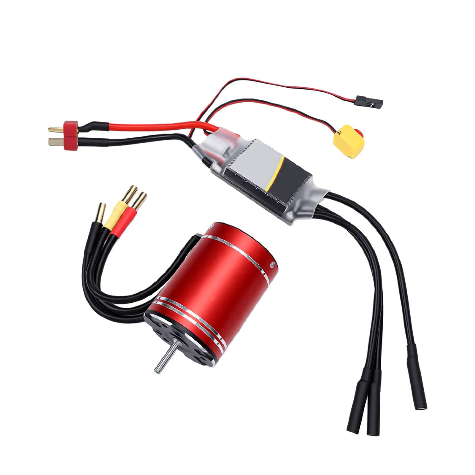 Generic 3650 3900KV Bezszczotkowy Silnik ESC Combo Szybki Wodoodporny do 1/10 1/8 RC Samochody łodzie Stop Aluminium 4.0mm Złącze Bananowe