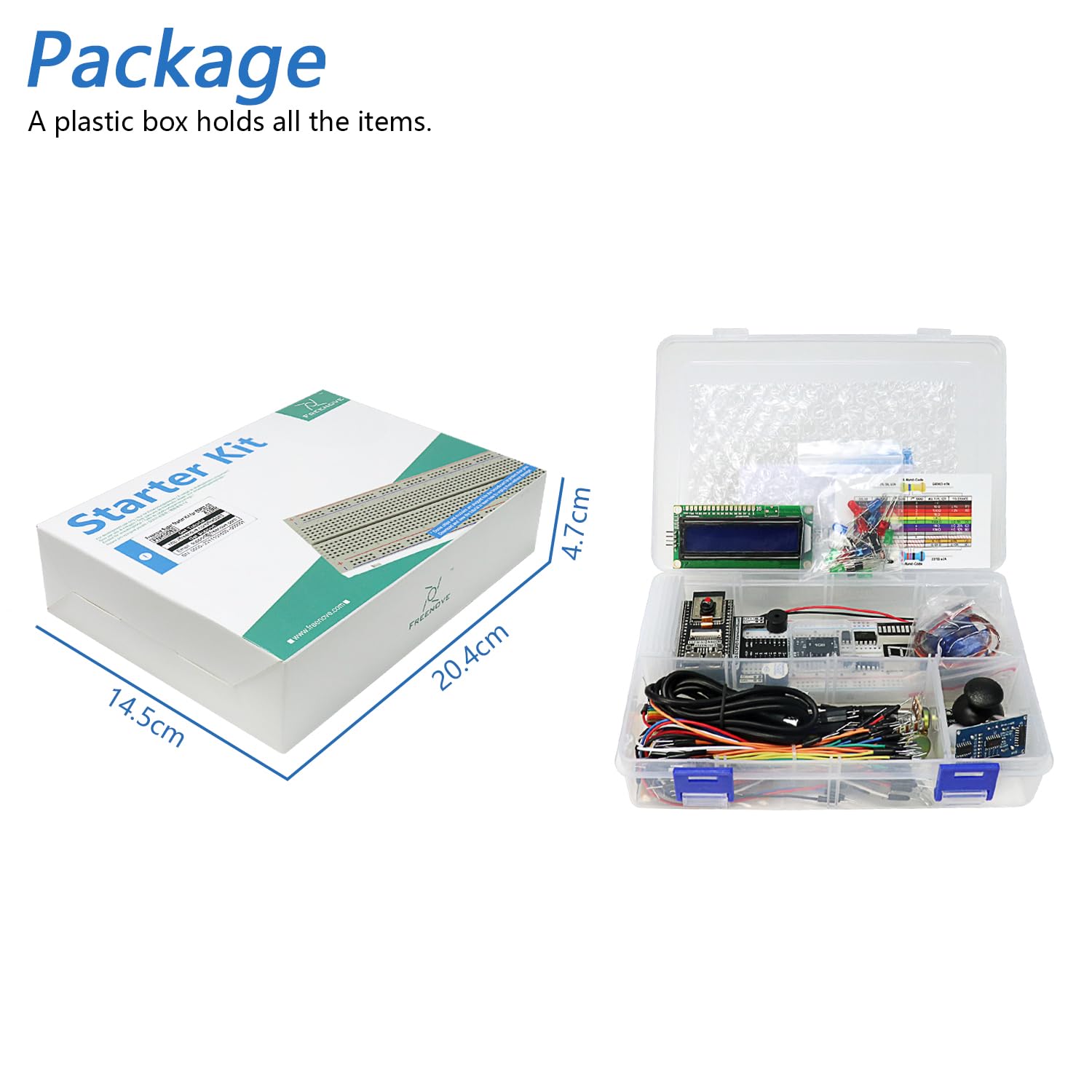 Freenove Super Starter Kit for ESP32-S3 ESP32 S3 CAM (Included), Dual-core 32-bit 240 MHz Microcontroller, Onboard Camera Wireless, Python C Code, 539-Page Detailed Tutorial, 176 Items, 76 Projects