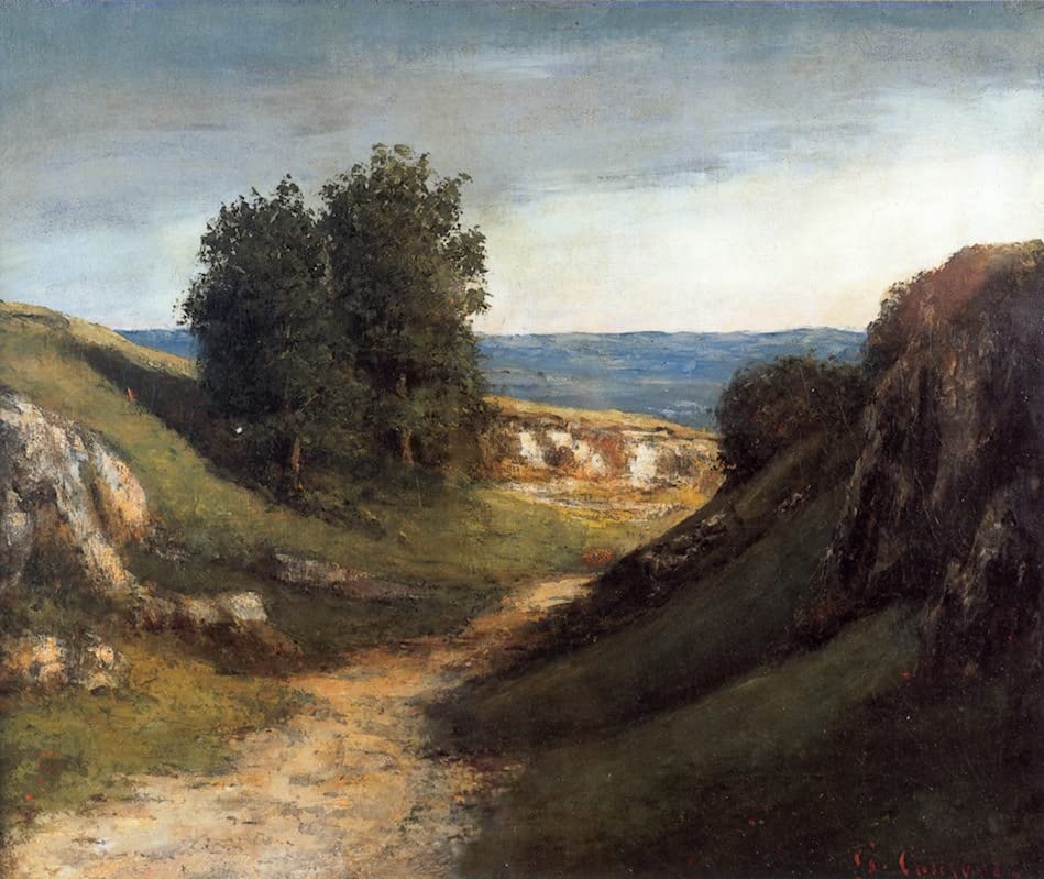 Tableau Paysage Gruyère Gustave Courbet impression d'art vintage 60x90cm