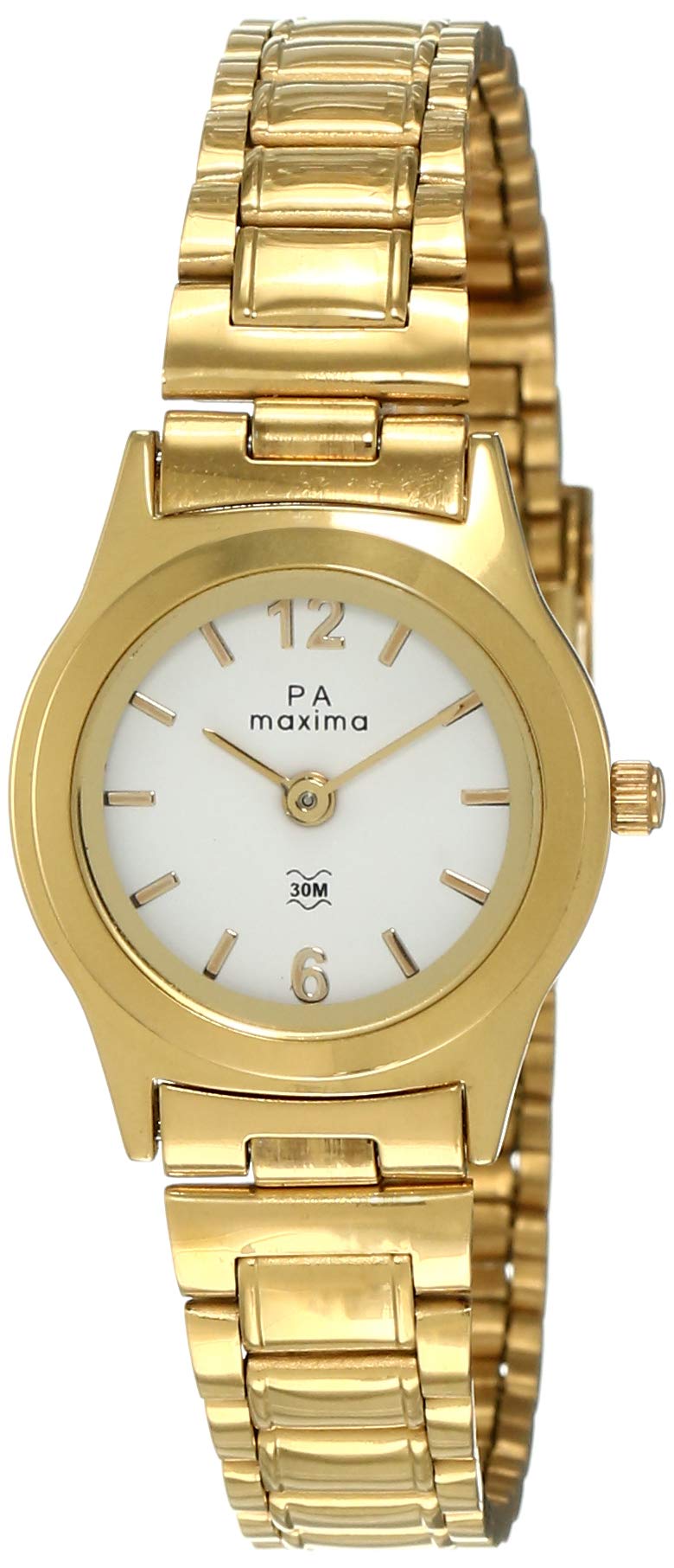 Maxima Stainless Steel Analog White Dial Women Watch - 14738Cmly, Gold Band (B07CQ76W9C) Amazon Price History, Amazon Price Tracker