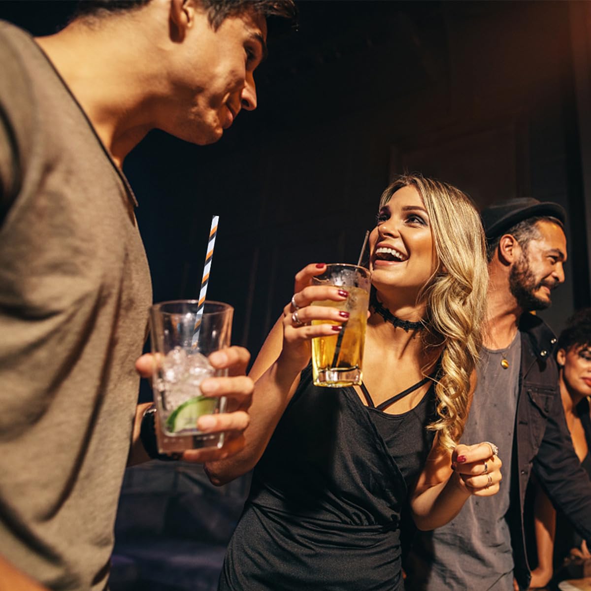 OSALADI 750 Pezzi Cannucce di Carta Kraft per Feste di Halloween Motivi Classici, per Party e Matrimoni, per Smoothie e Tè