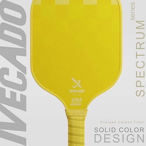 Miniatura 10 de Ivecado Paleta de pickleball de fibra de carbono aprobada por USAPA - Raquetas de bola de pepinillo con núcleo de panal más gruesas, regalo con