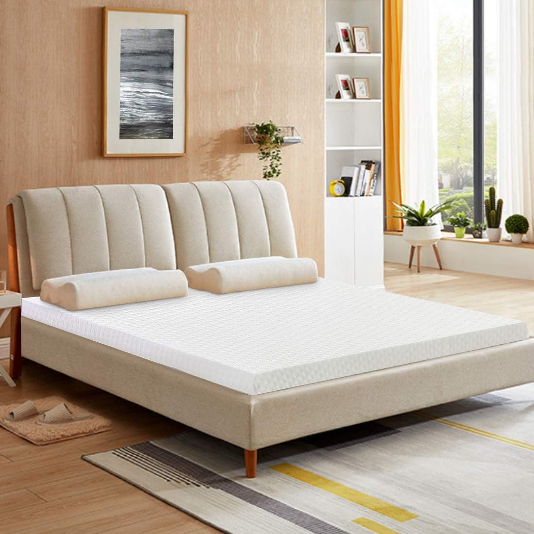 Cool Gel Memory Foam Mattress Topper-2 Inch King Size