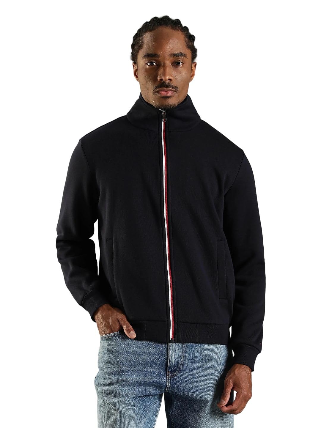 tommy hilfiger Solid cotton regular fit jacket-picture-27