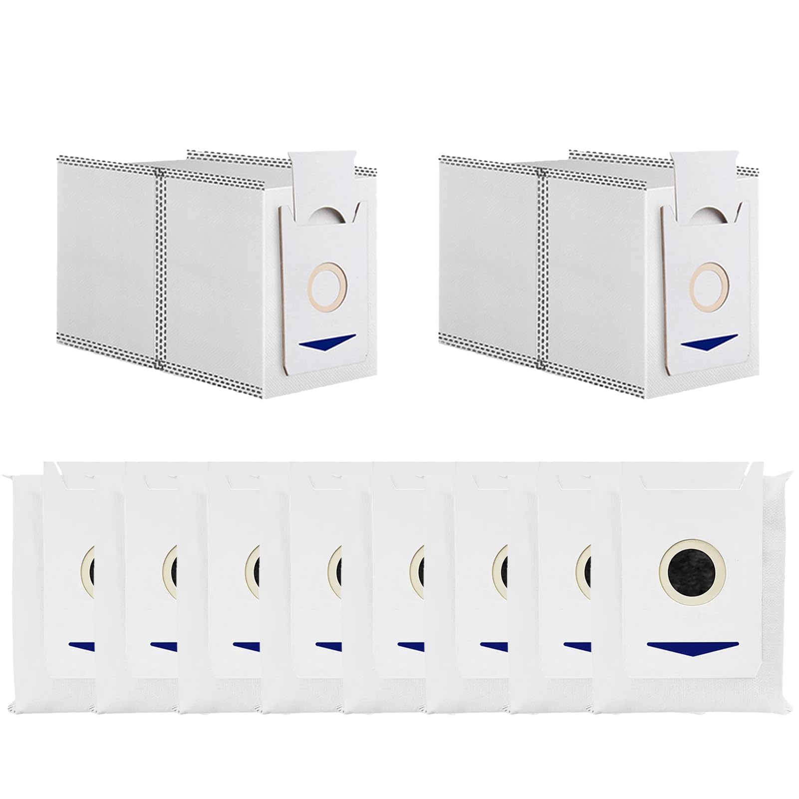 Excefore Replacement Dust Bags for Yeedi M12 PRO+, Self-Empty Station Vacuum Bag for Ecovacs DEEBOT T30 Omni T30 PRO MAX, Vacuum Cleaner Automatic Airclean Dirt Disposal Bags Accessory Part (10 Packs)