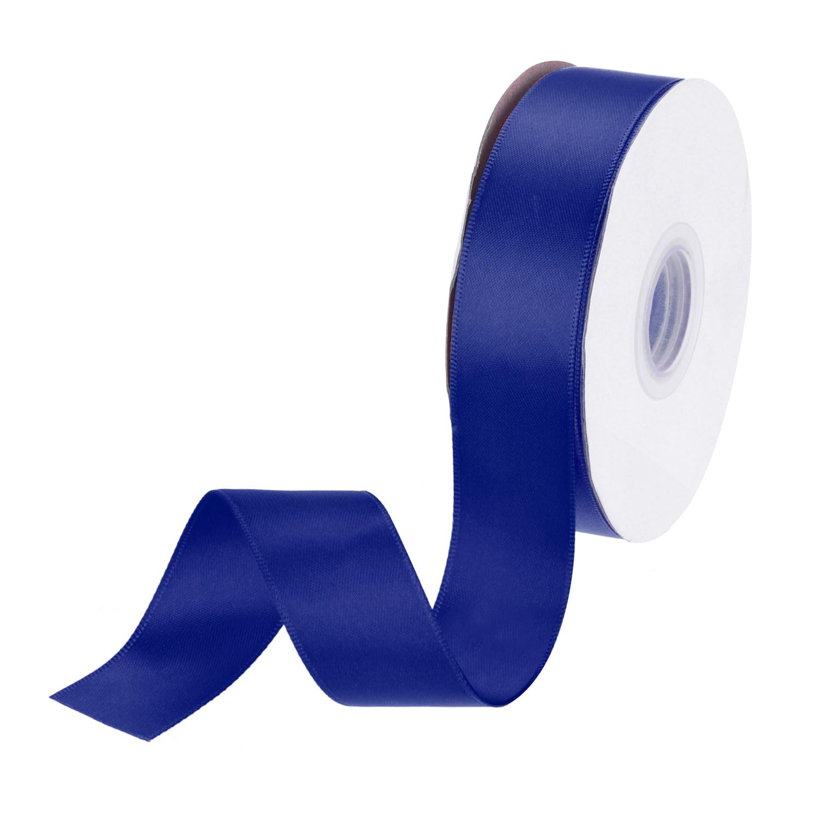 DMiotech 25mm Satin Ribbon 23m/75ft Thin Double Face Fabric Grosgrain Ribbon for Gift Wrapping Floral Hair Flower Bouquet Dark Blue