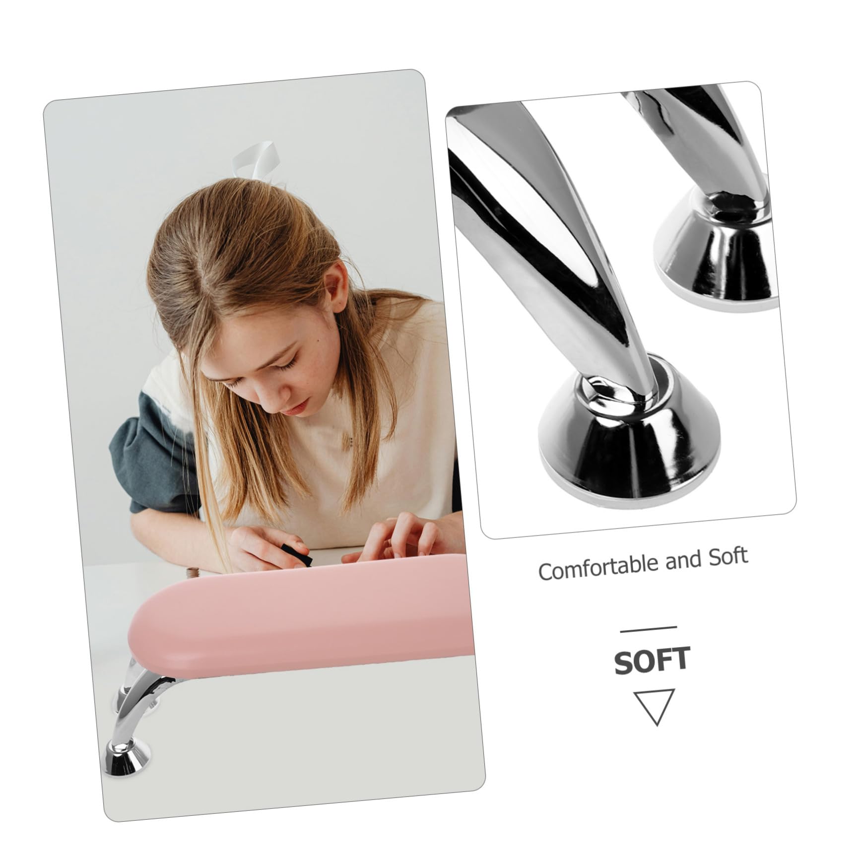 Healeved Poggiamani per Unghie in Pu, Supporto Compatto e Portatile, Facile da Pulire, per Salone Manicure Art | Supporto per Nail Art, Design Pratico e Portatile, Uso Domestico Personale
