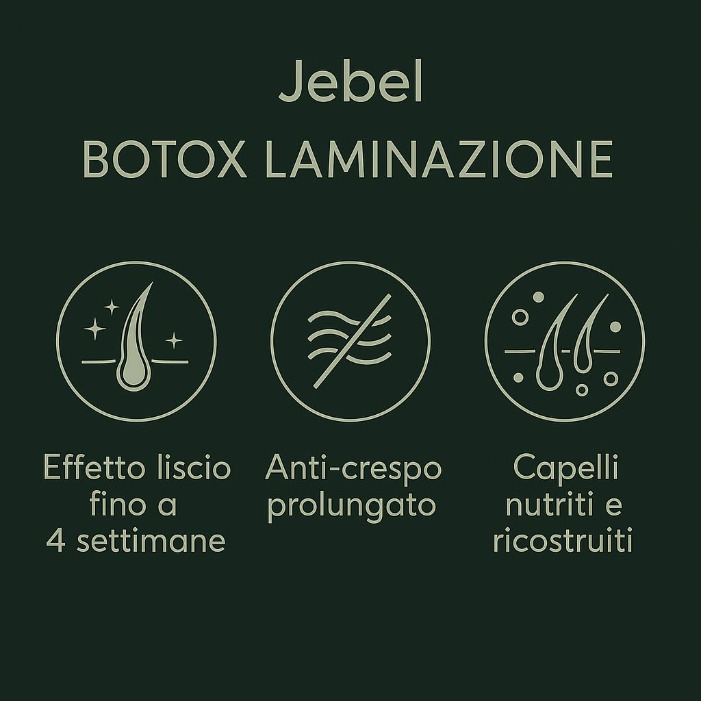 JEBEL Perfect Botox Laminazione - Kit Trattamento Anticrespo - 4 settimane - per capelli rovinati
