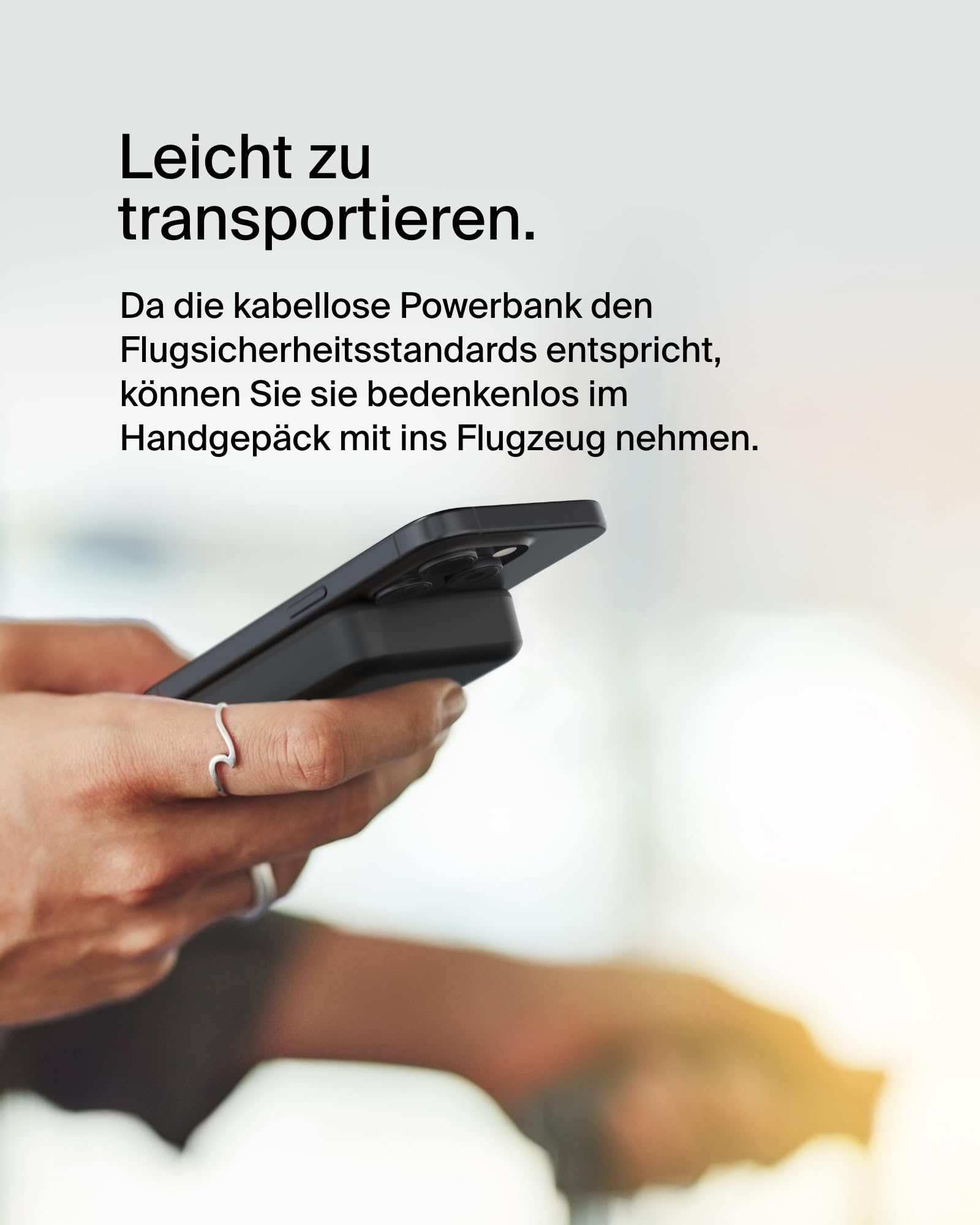 Belkin BoostCharge Pro Kabellose Powerbank 10000mAh mit Qi2, MagSafe-Kompatibles Tragbares Ladegerät mit Integriertem Ständer, für iPhone 17, iPhone Air, iPhone 16, 15, 14, Pixelsnap usw. – Schwarz